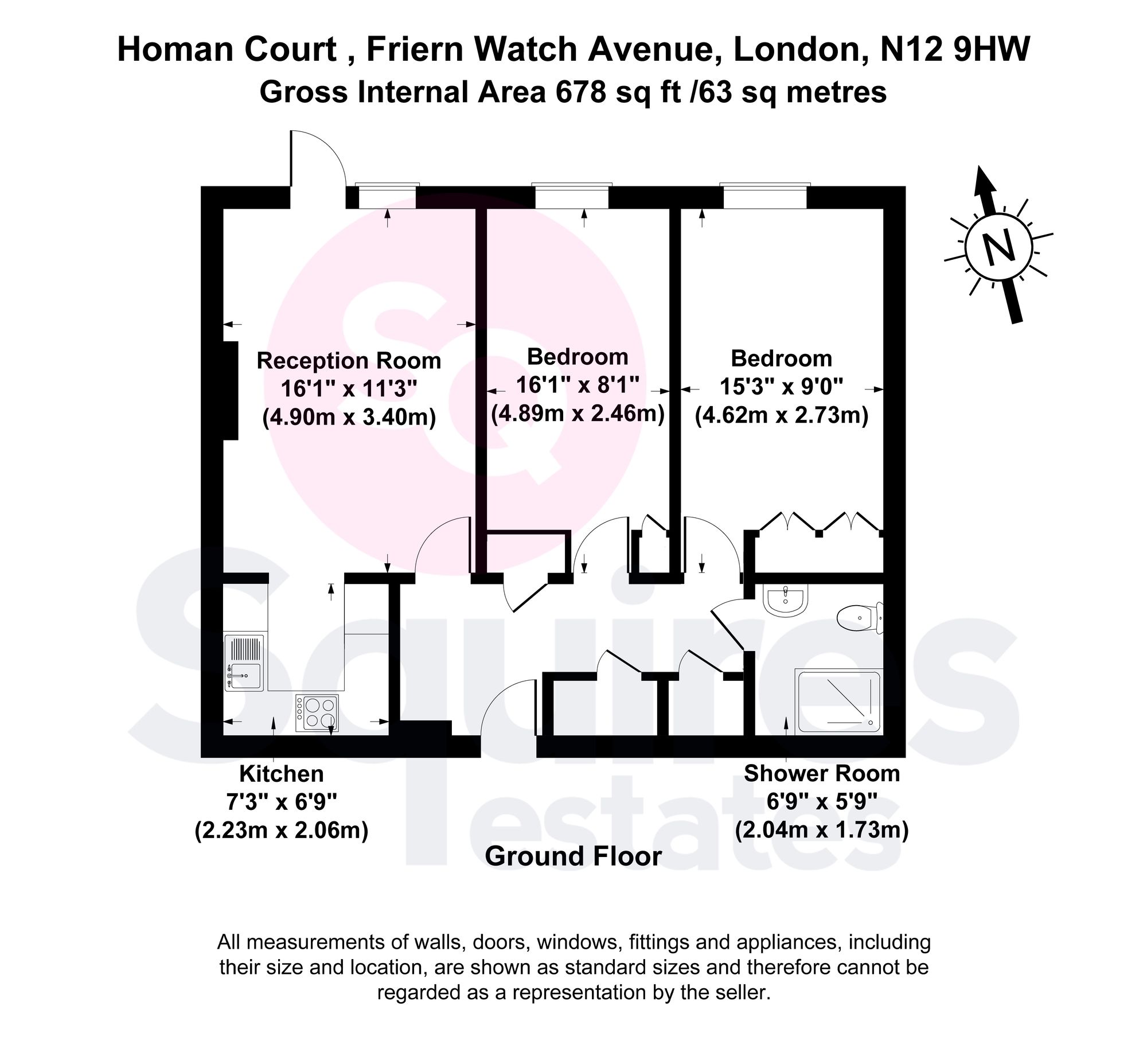 Flat 2, Homan Court, London floorplan
