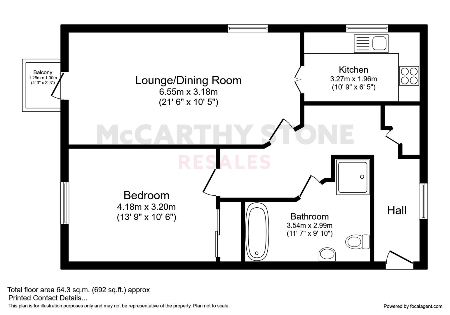 25 Wardington Court, Welford Road, Northampton floorplan