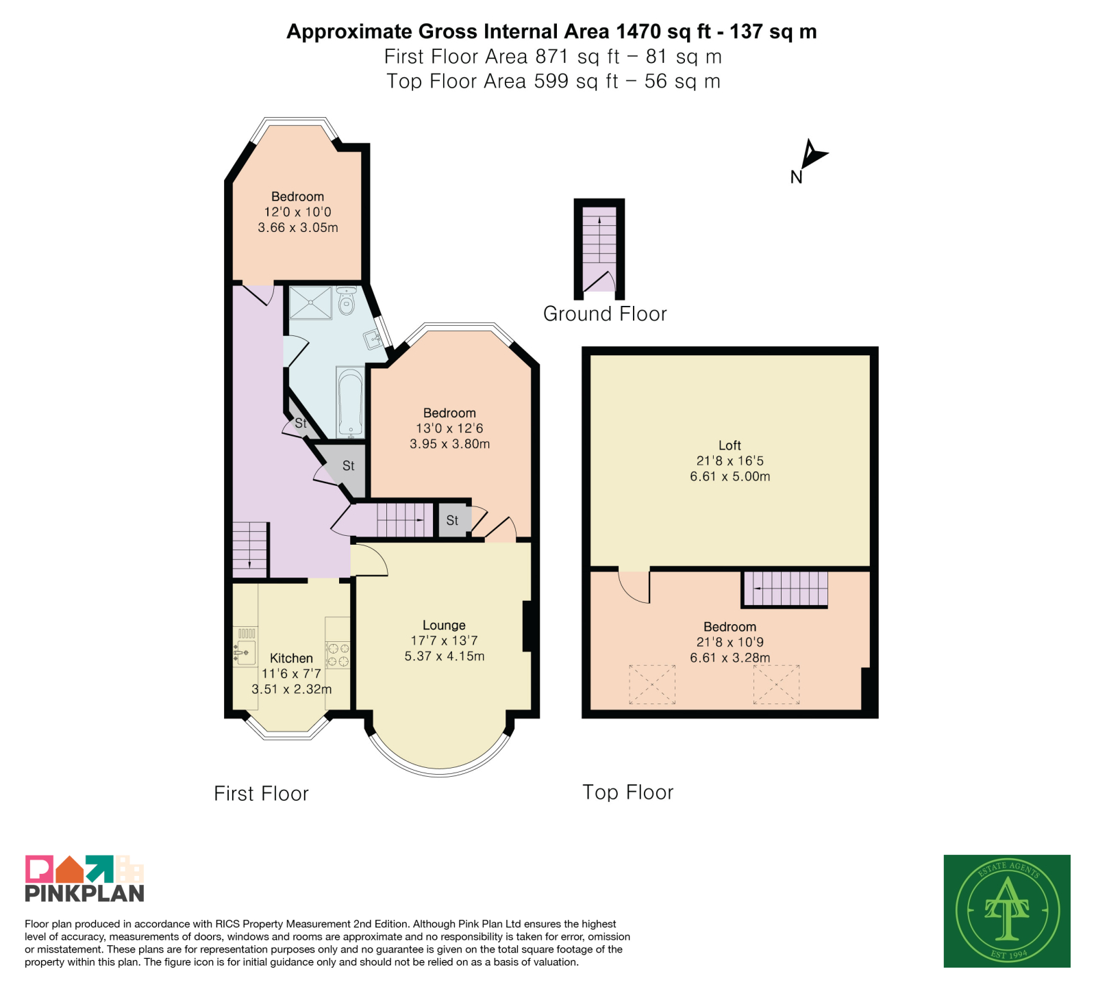 First/Second Floor 34 Selborne Road, LONDON floorplan