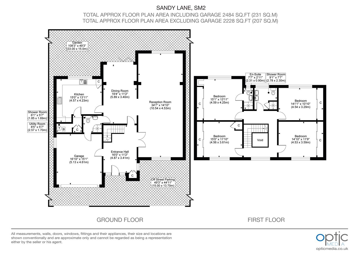 123, Sandy Lane, South Cheam floorplan