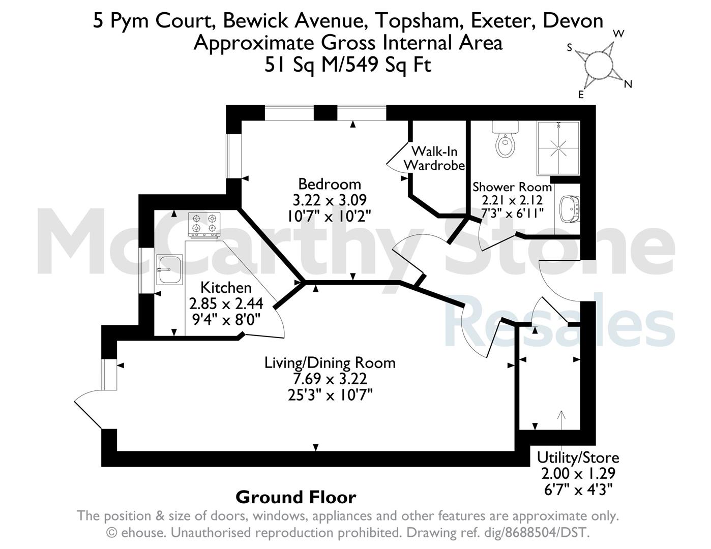 5 Pym Court, Bewick Avenue, Topsham, Exeter floorplan