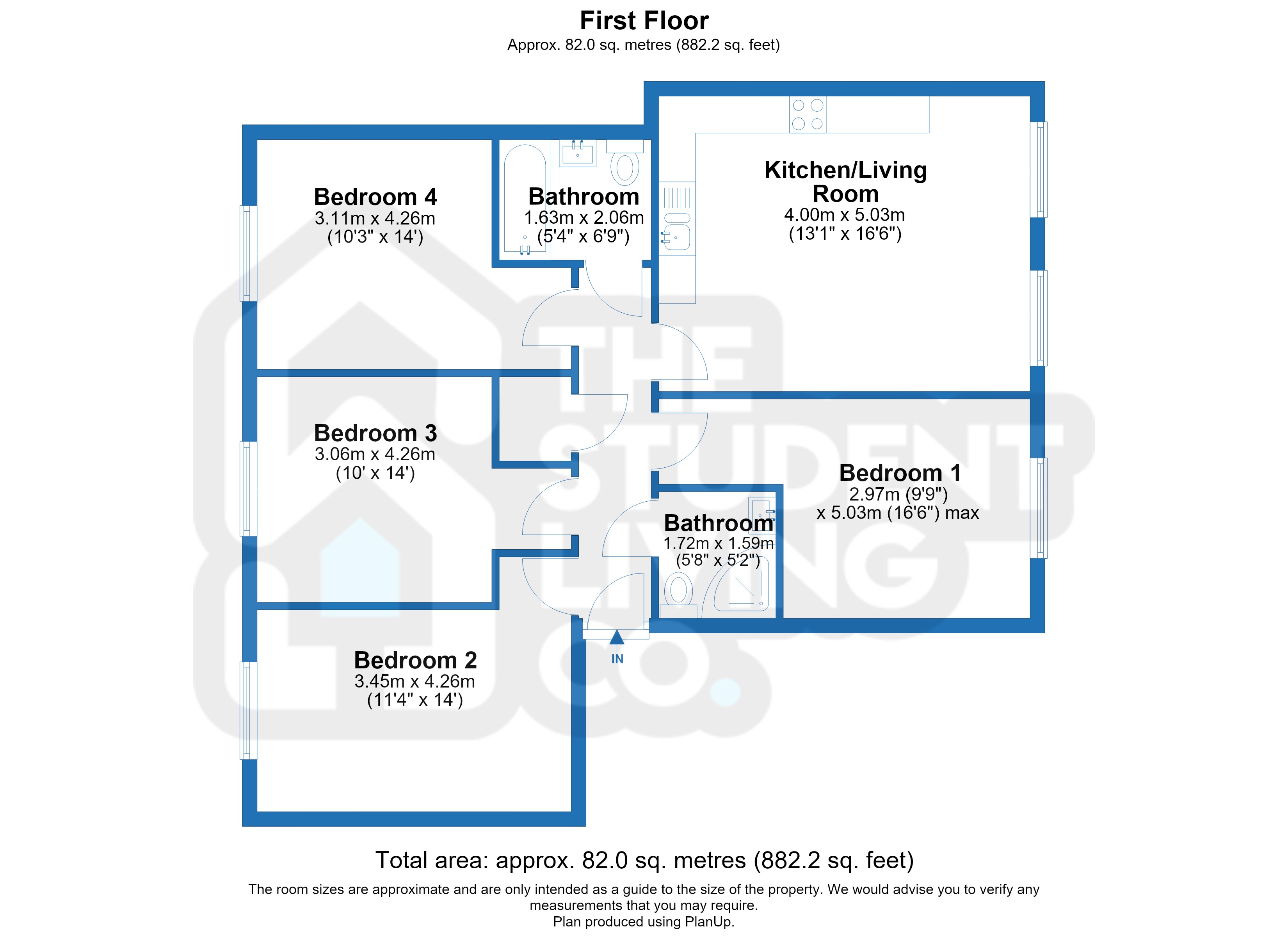 Apartment 3, Jacob Lee House, 222, North Sherwood Street, Nottingham floorplan