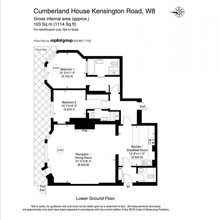 2 Bedrooms Flat to rent in Cumberland House, Kensington Road W8