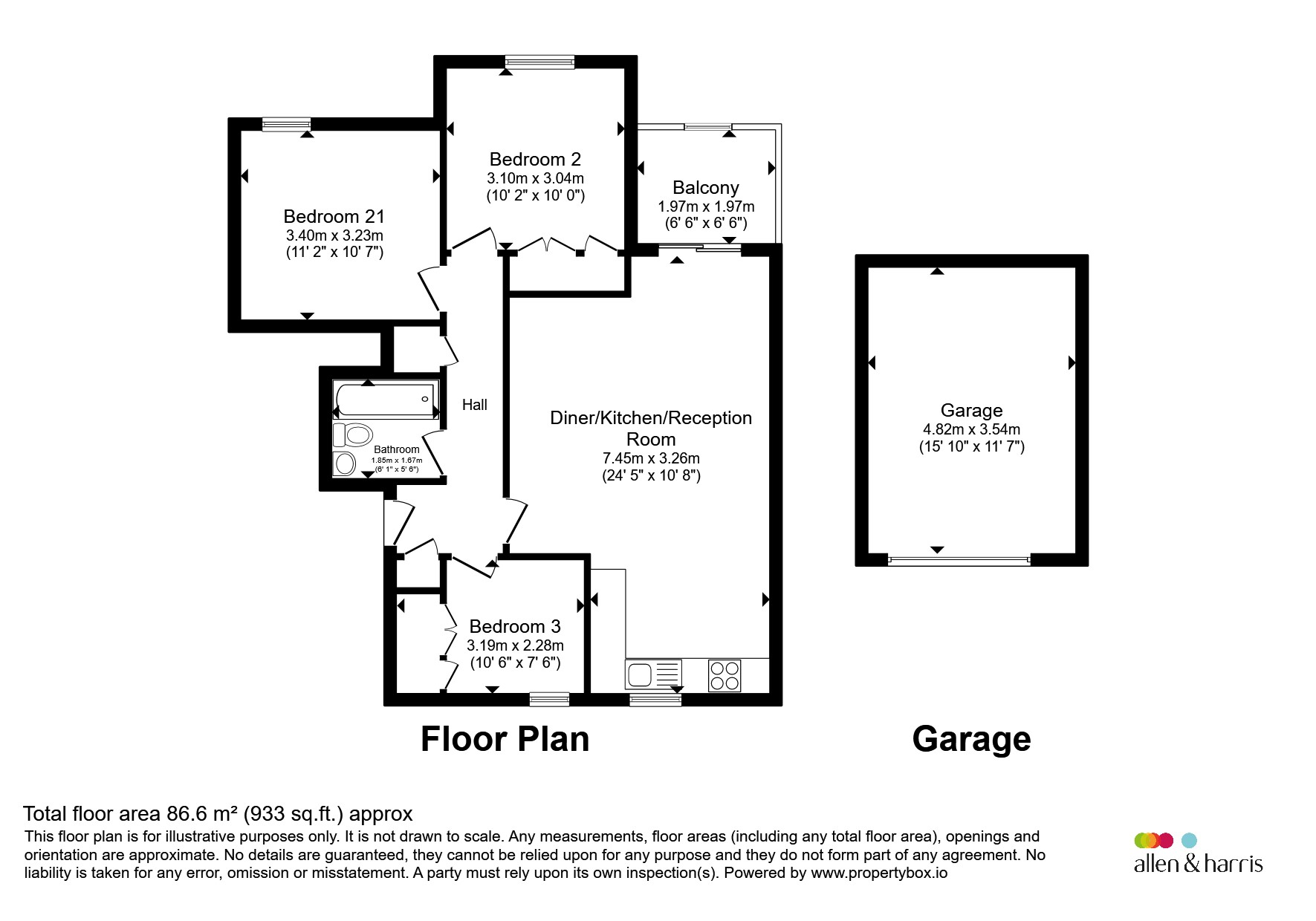 Flat 50, Bishopston House, The Crescent, Cardiff floorplan