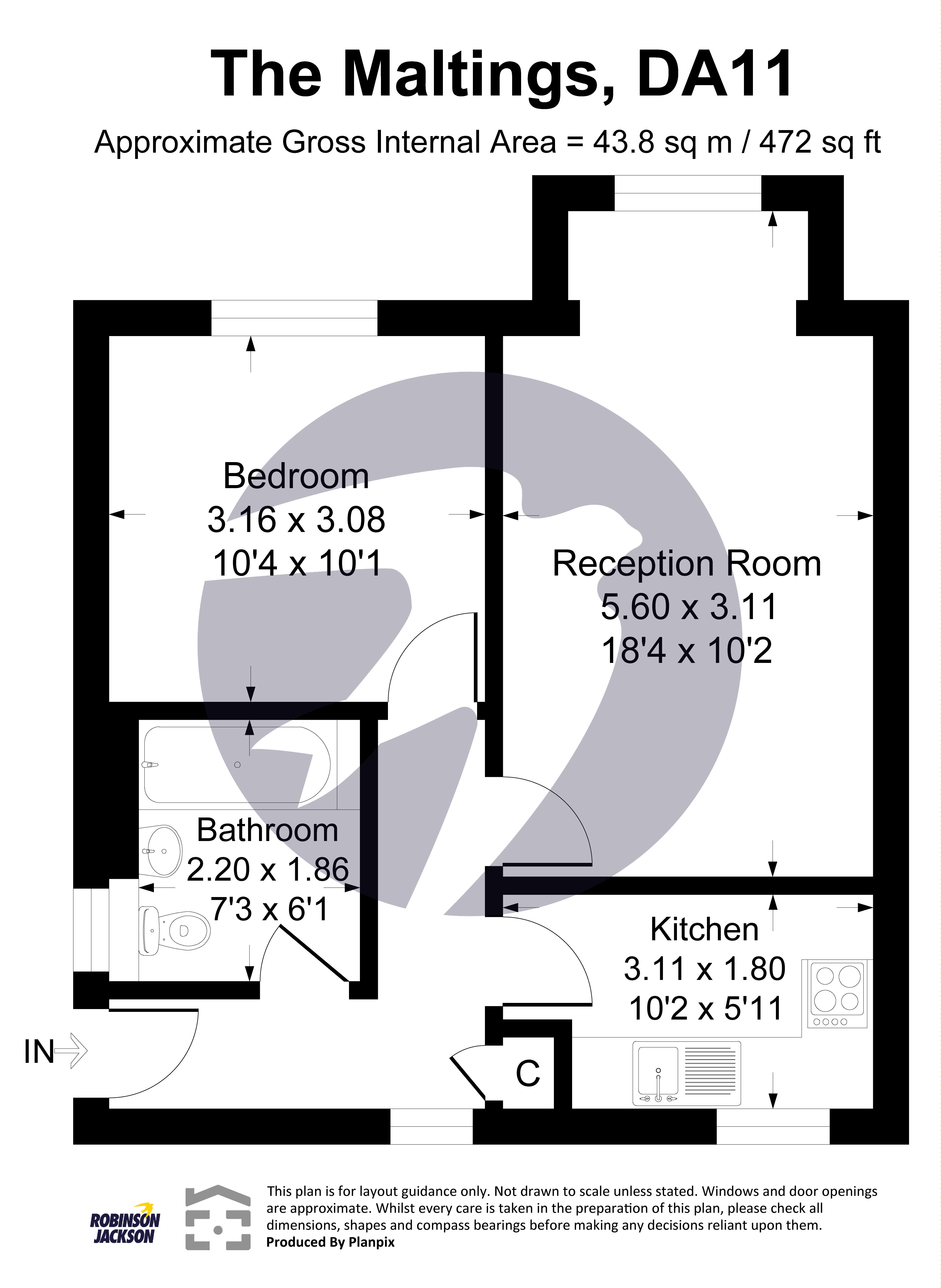 Flat 86, The Maltings,, Clifton Road, Kent floorplan