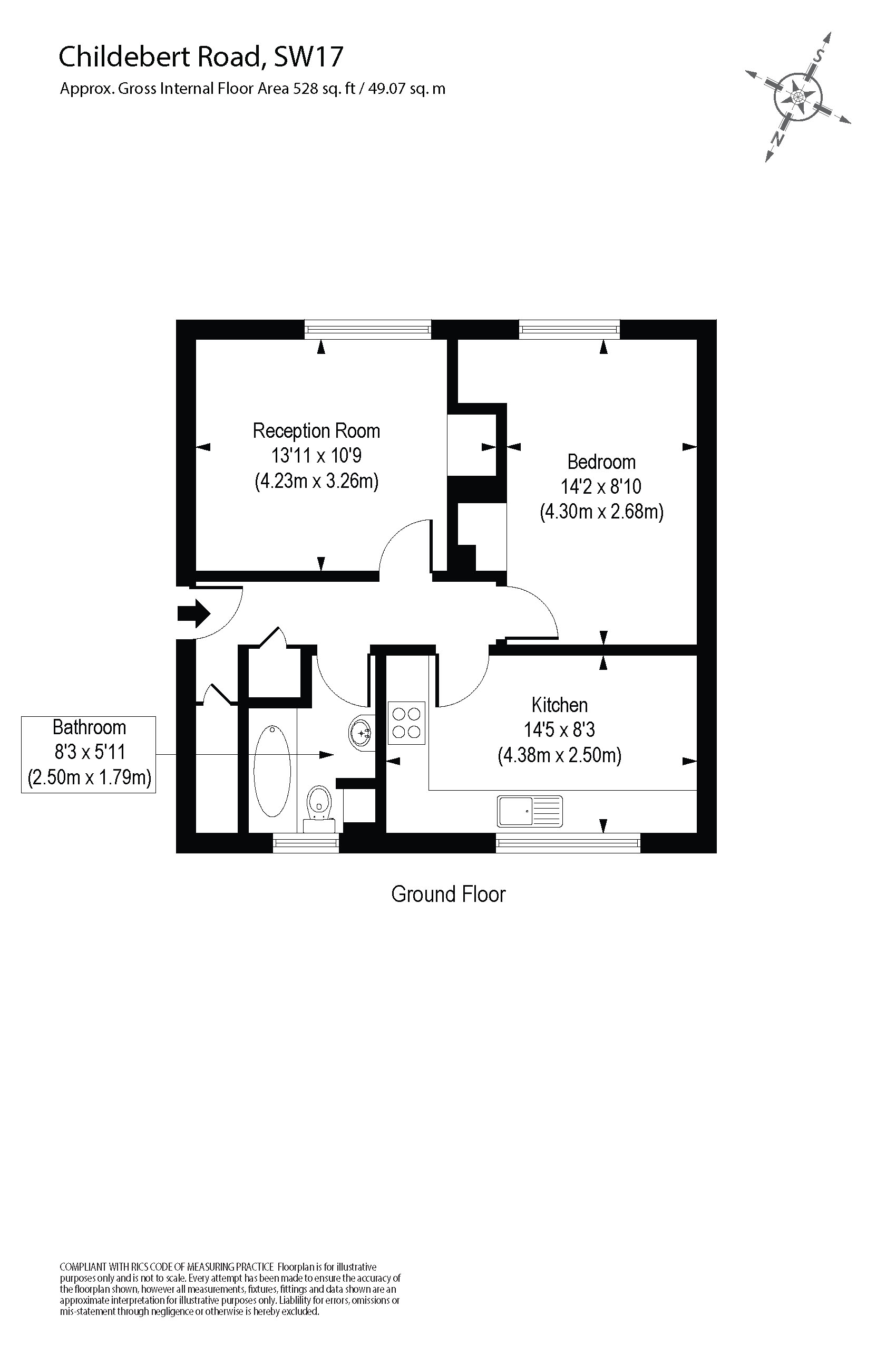 Flat 10, 20, Childebert Road, London floorplan