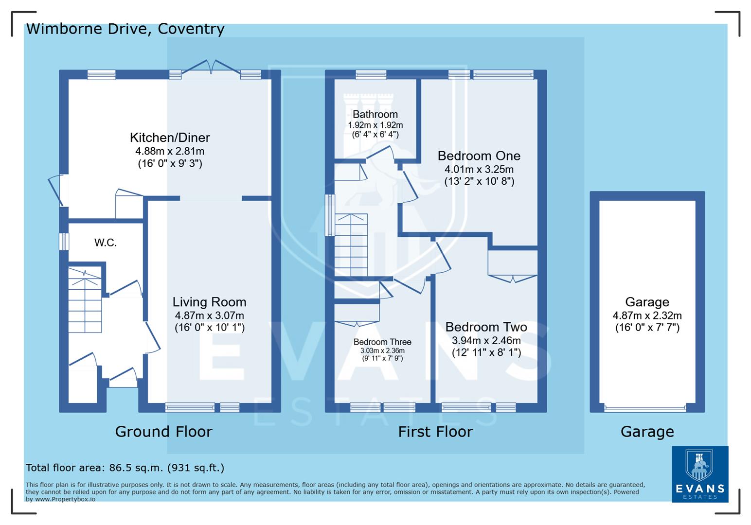11, Wimborne Drive, Coventry floorplan