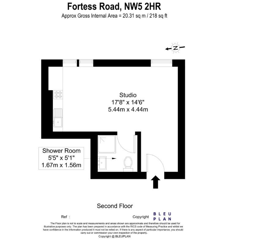 4, 119 Fortess Road, London floorplan