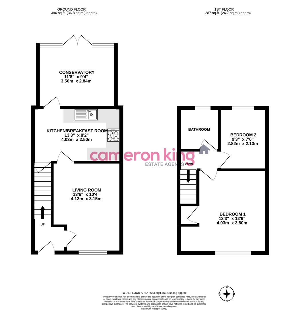 Bader Gardens, Cippenham, Slough SL1, 2 bedroom semidetached house for