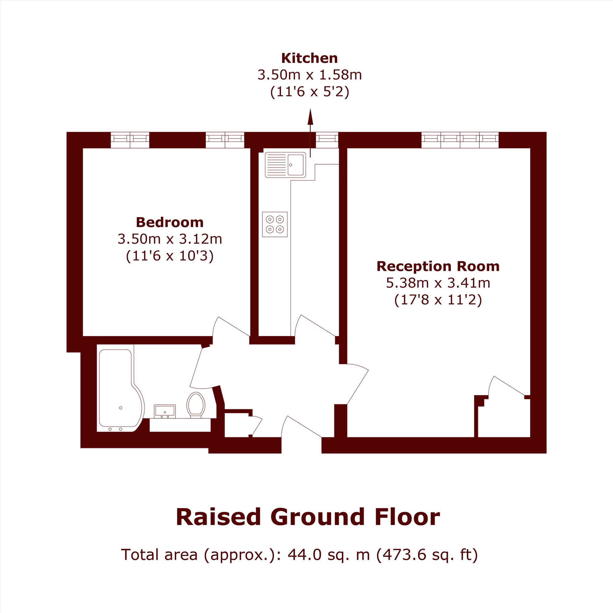 Flat 137, Arthur Court, Queensway, London floorplan