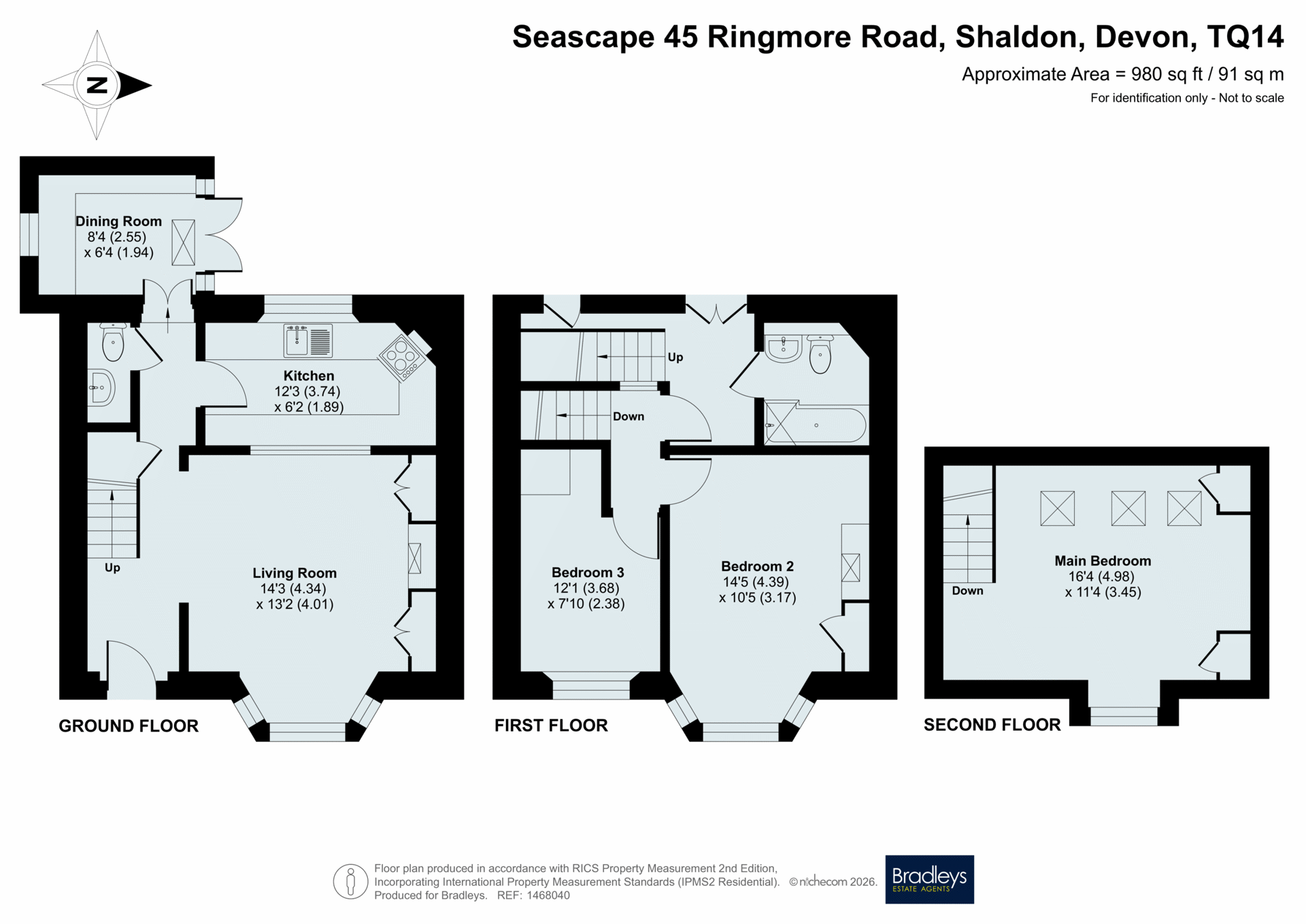 Seascape, 45, Ringmore Road, Devon floorplan