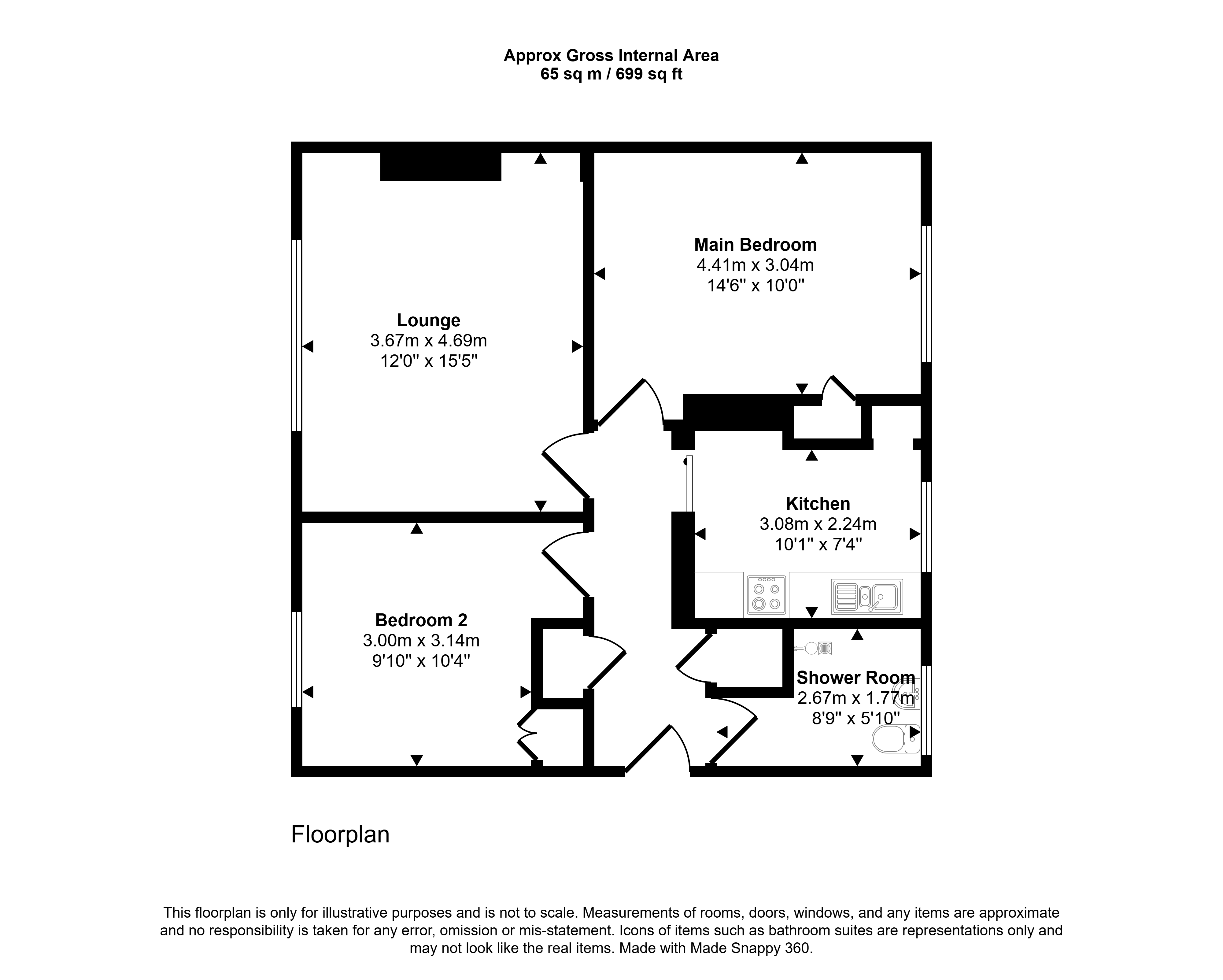 0/1, 3, Dunkenny Place, Glasgow floorplan