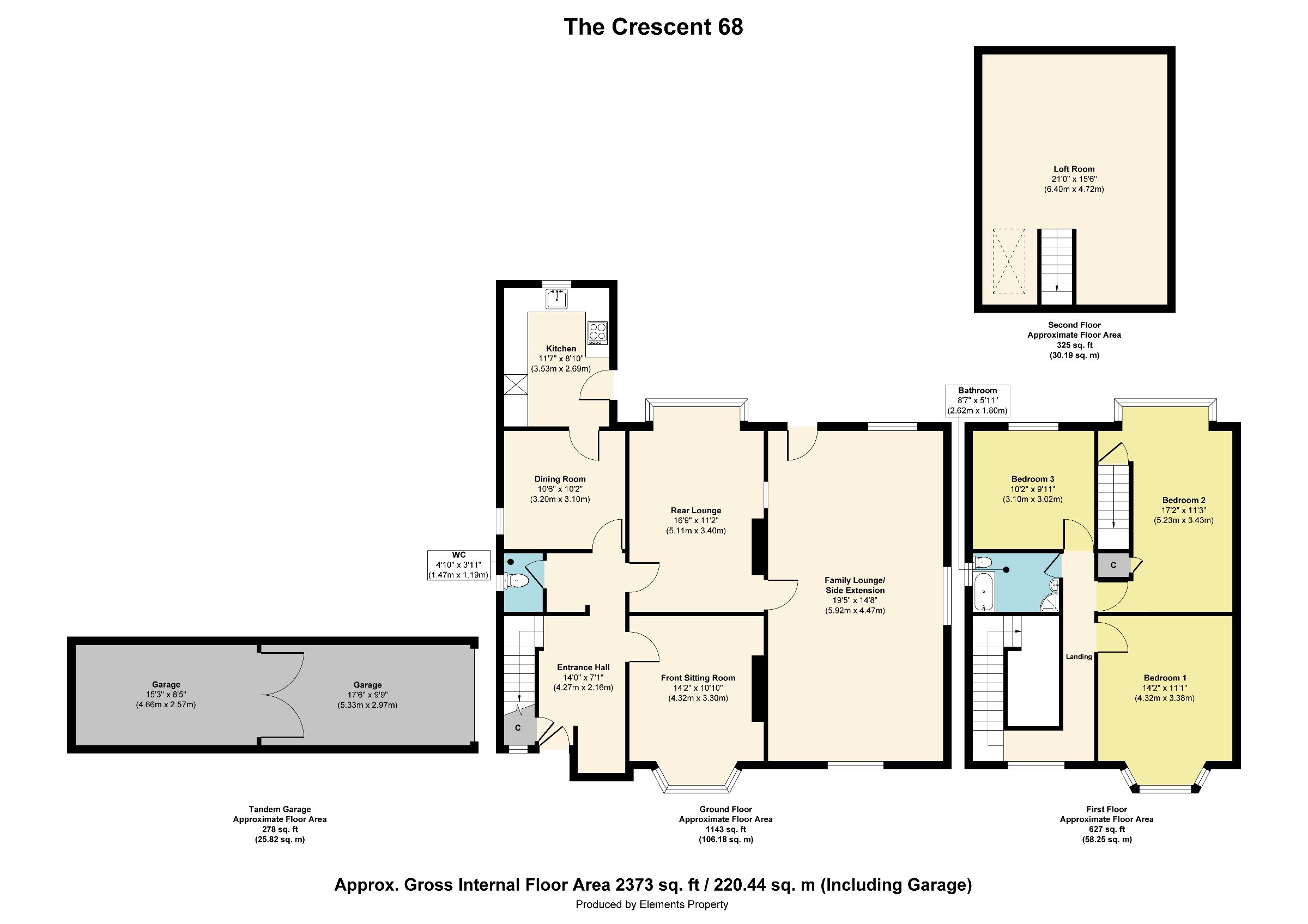 68 The Crescent, Willenhall floorplan