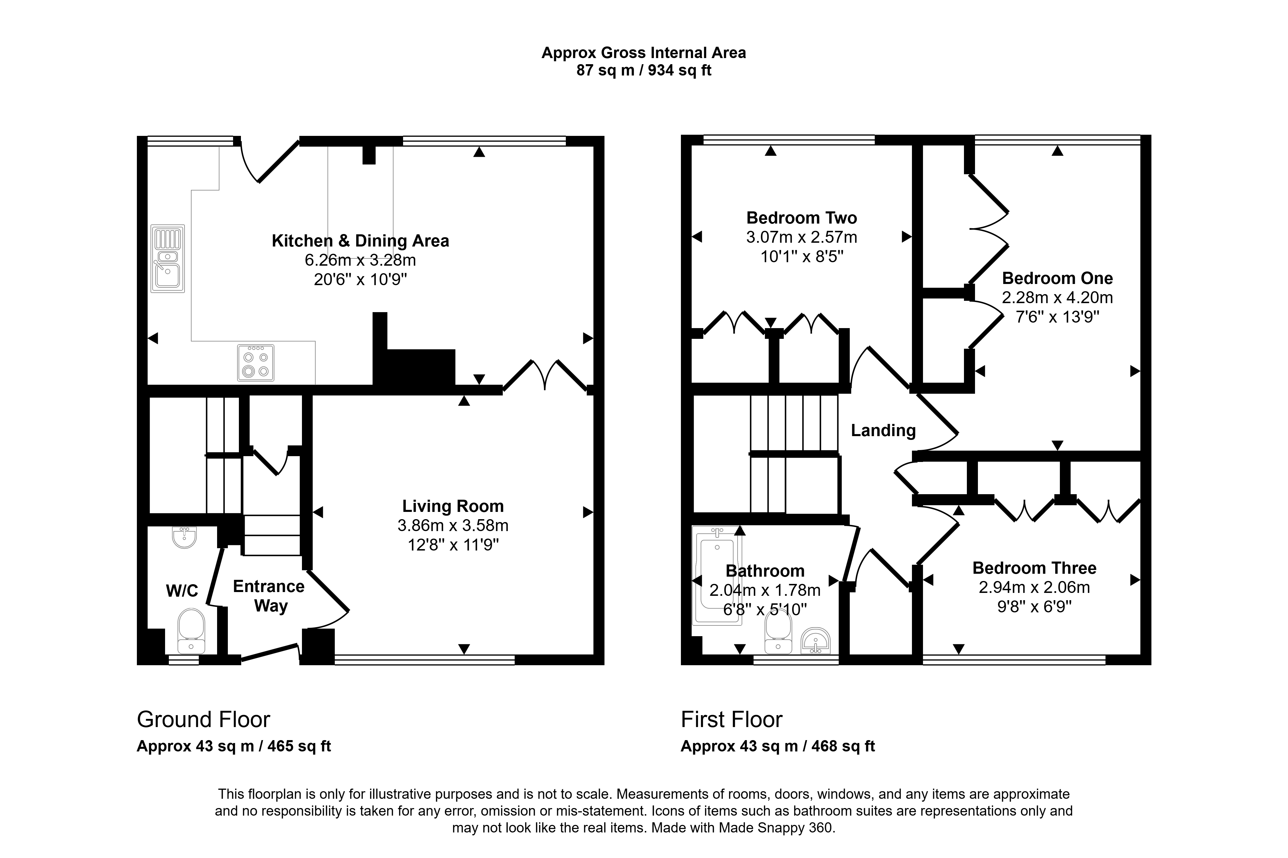 4, Skerne Close, Peterlee floorplan