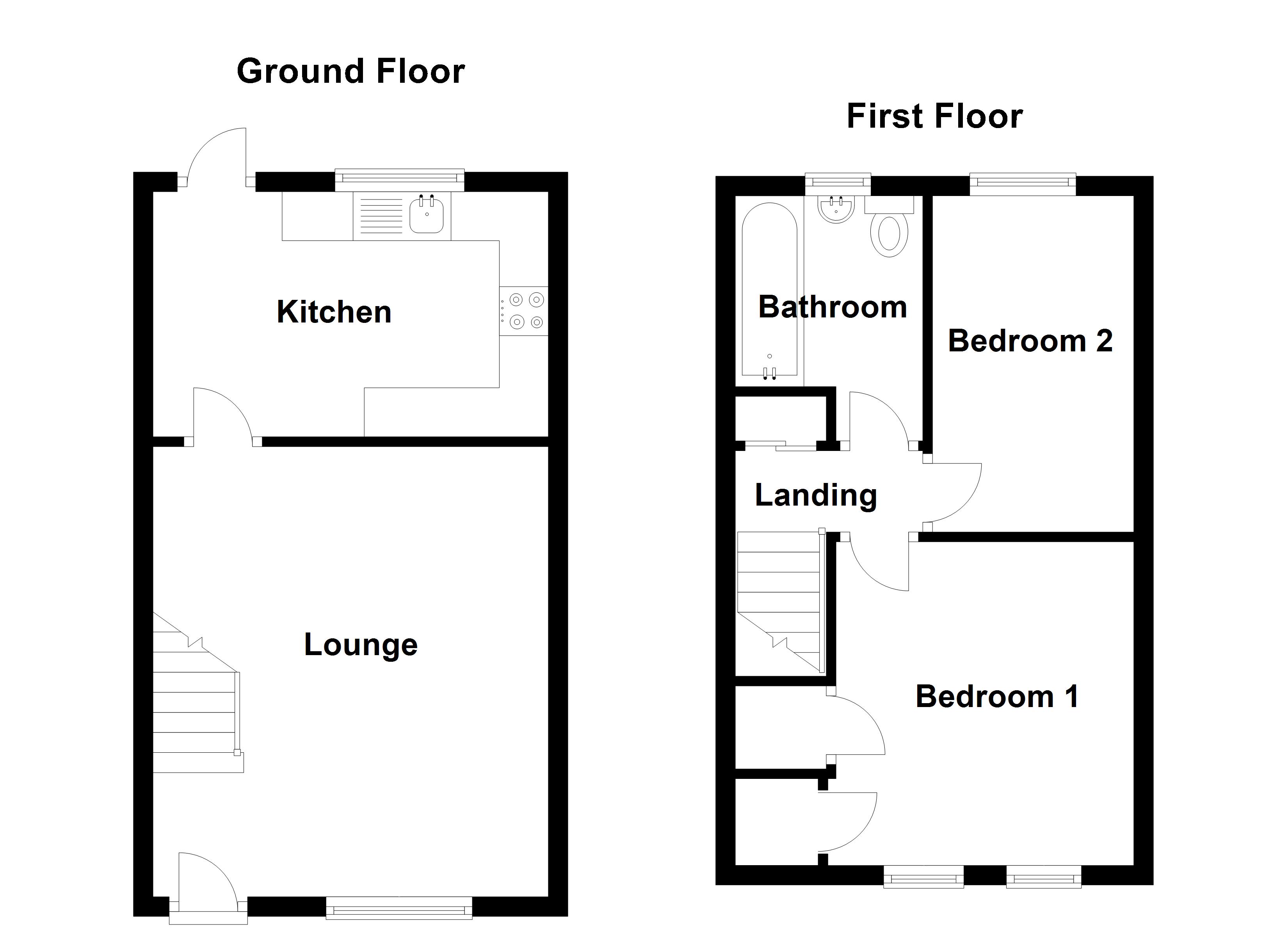 Falcon Way, Sleaford, Lincolnshire NG34, 2 bedroom semidetached house