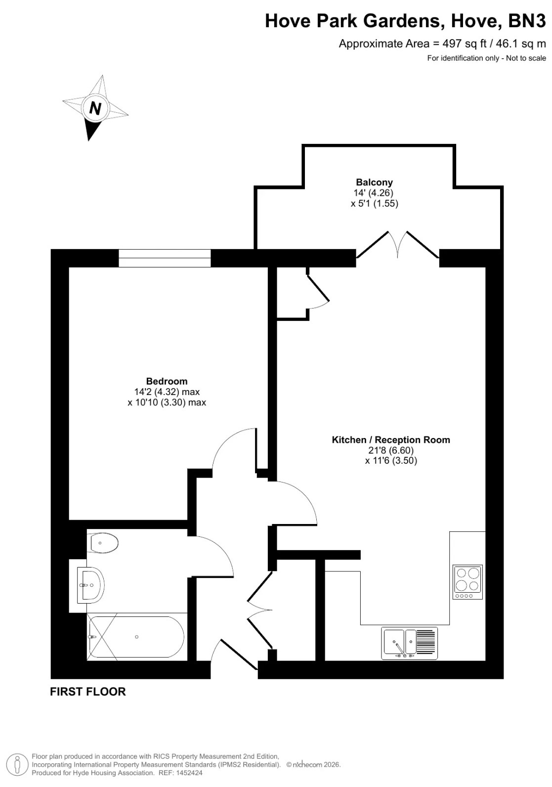 Flat 5, Park House, Hove Park Gardens, Hove floorplan