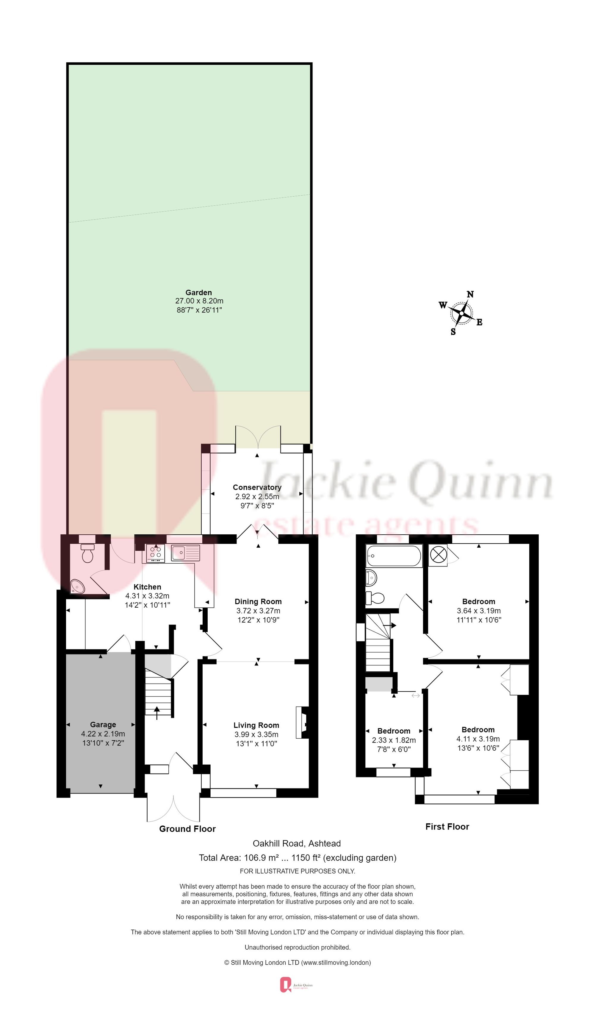 8 Oakhill Road, Ashtead floorplan