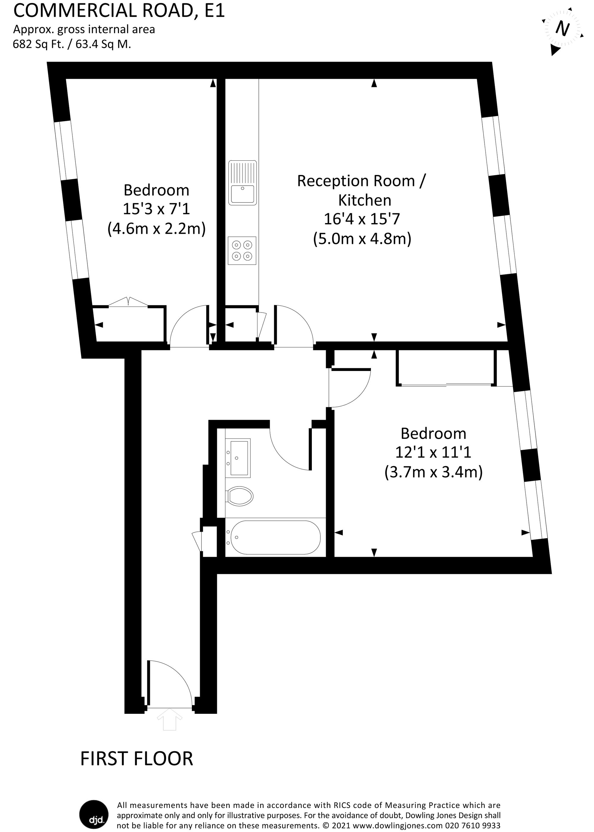 Flat 8 305 Commercial Road, Karam Court, London floorplan