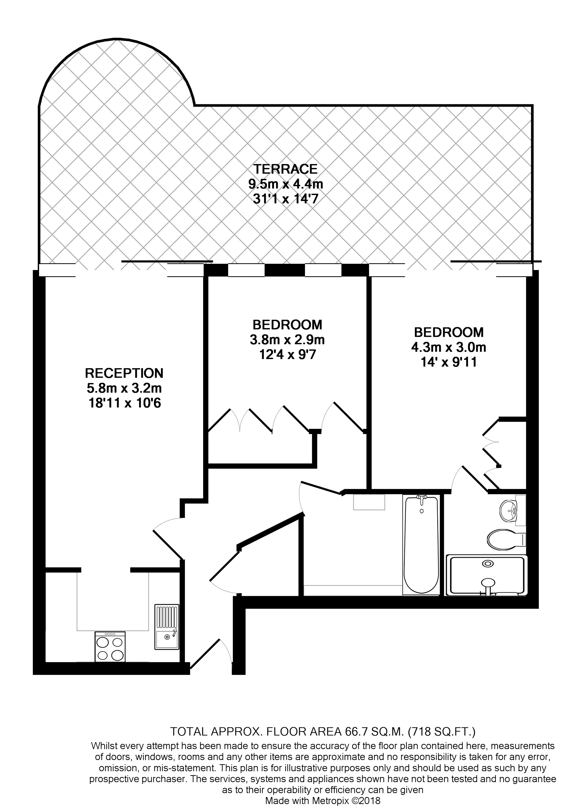 2 Bedrooms Flat to rent in 46-50 Uxbridge Road, Ealing W5