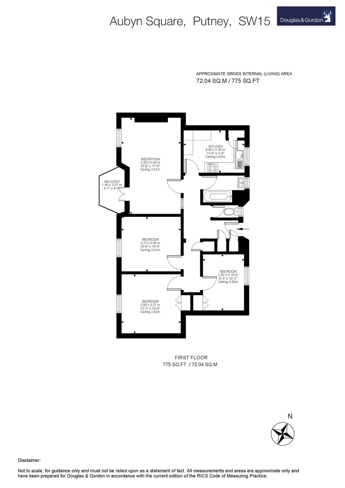 3 Bedrooms Flat to rent in Aubyn Square, London SW15