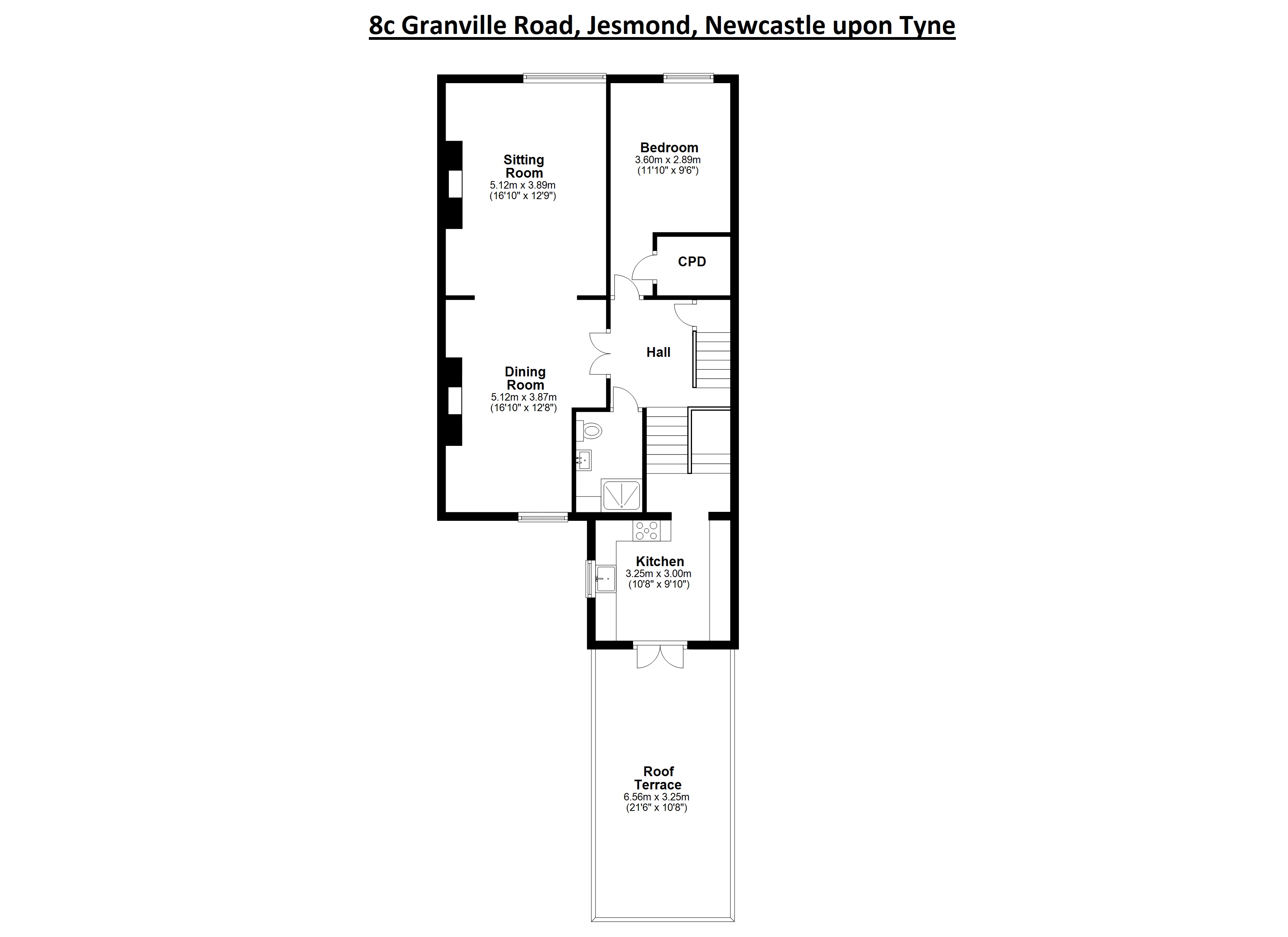 3 bed flat for sale in 8C Granville Road, Jesmond, Newcastle Upon Tyne