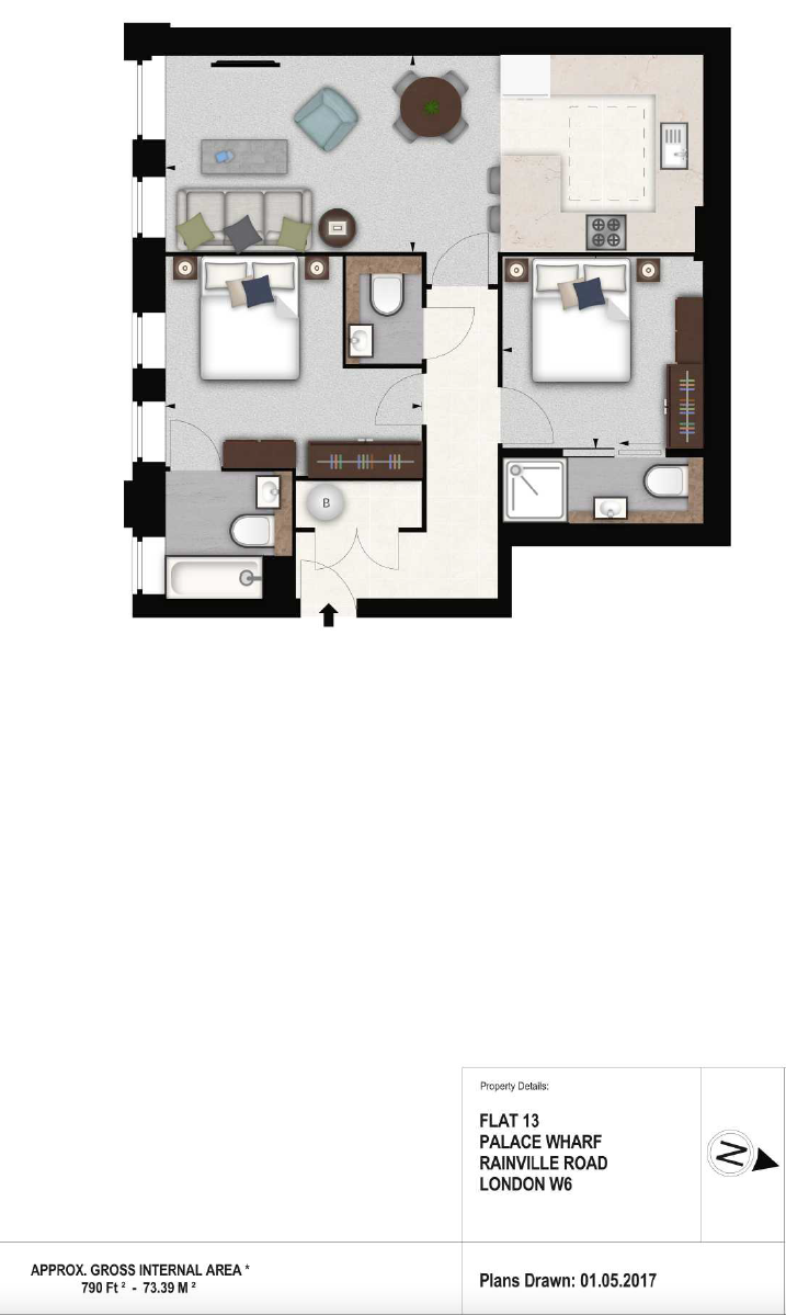 Palace Wharf, Rainville Road, London floorplan