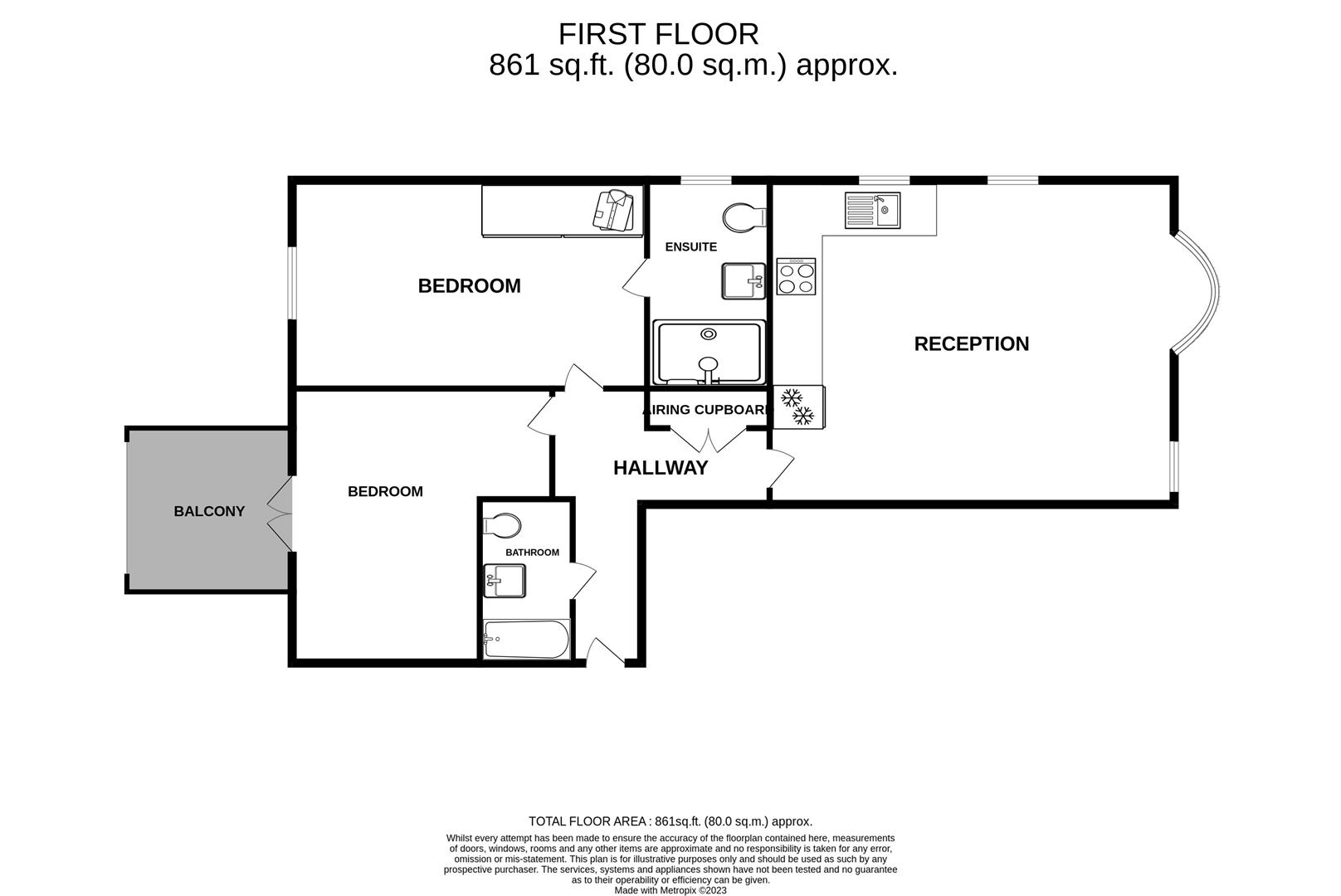 Flat 5 Braeburn Court, 1A Cunningham Park, Harrow floorplan