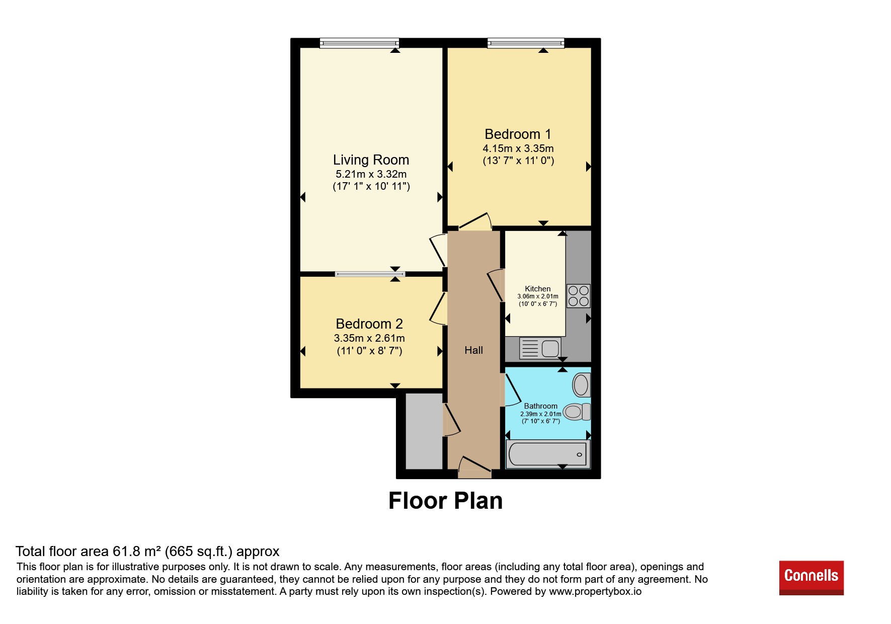 Apartment 220, Southside, St. John's Walk, Birmingham floorplan