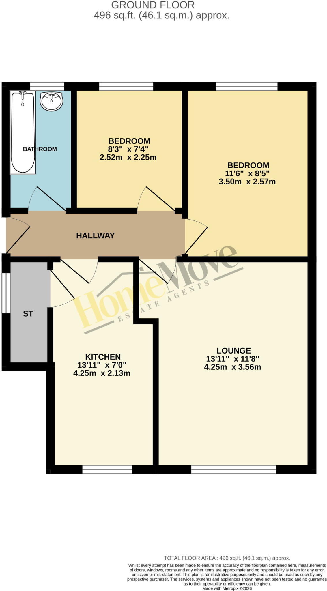 2 Ellis Court, Cavendish Road, Skegness floorplan