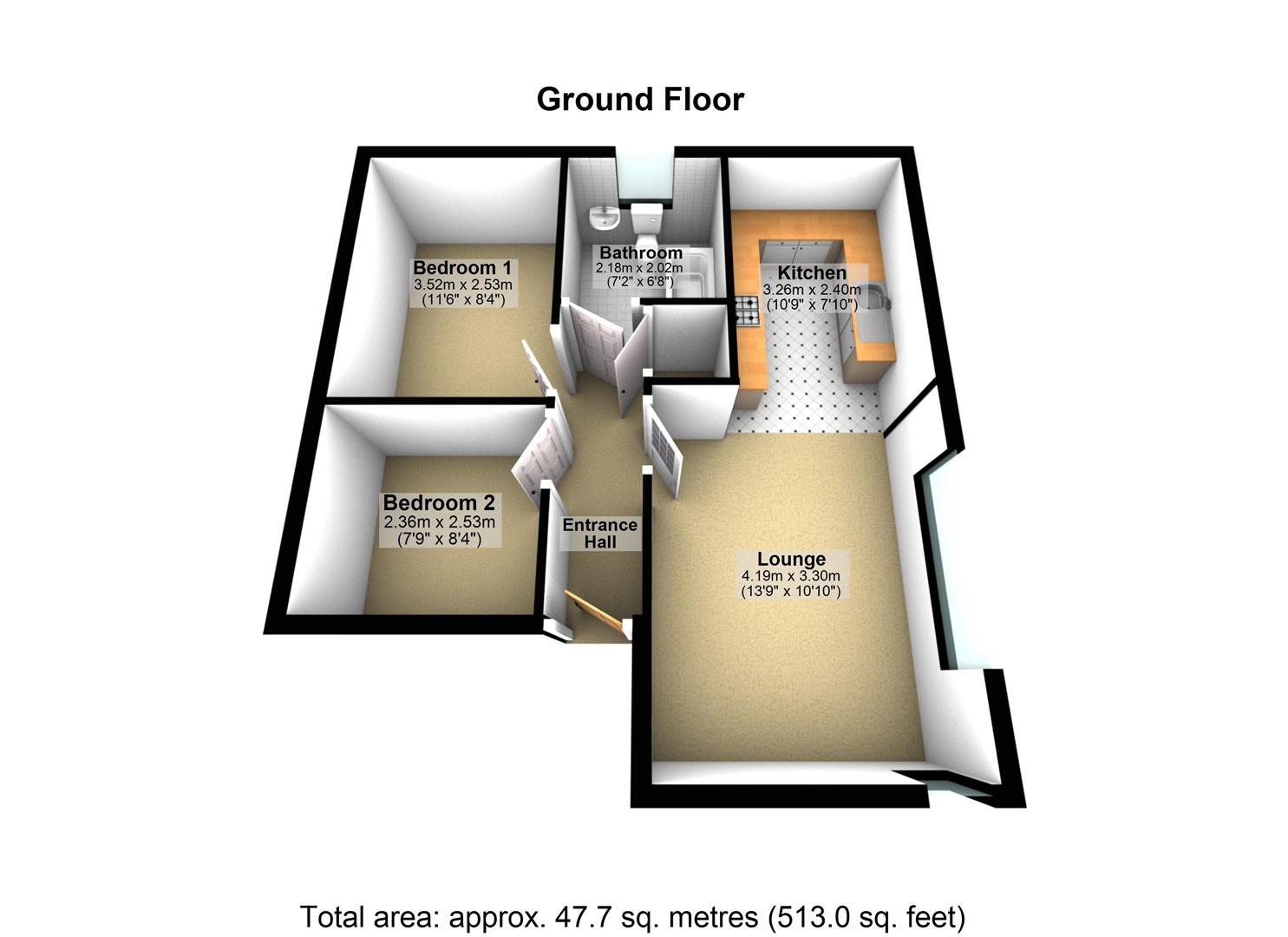 St Mary's View, Flat 5, Chapel Lane, Leeds floorplan
