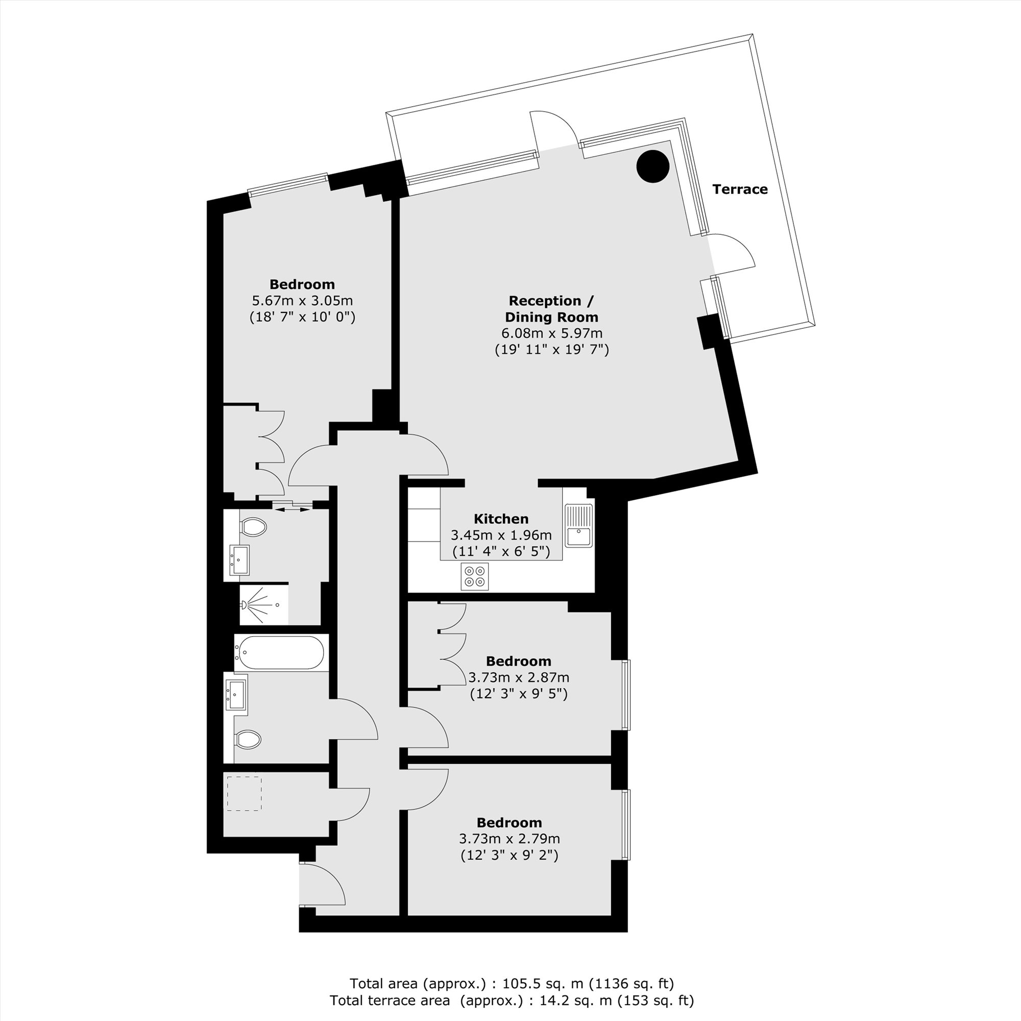 Flat 70, Rivulet Apartments, Devan Grove, London floorplan