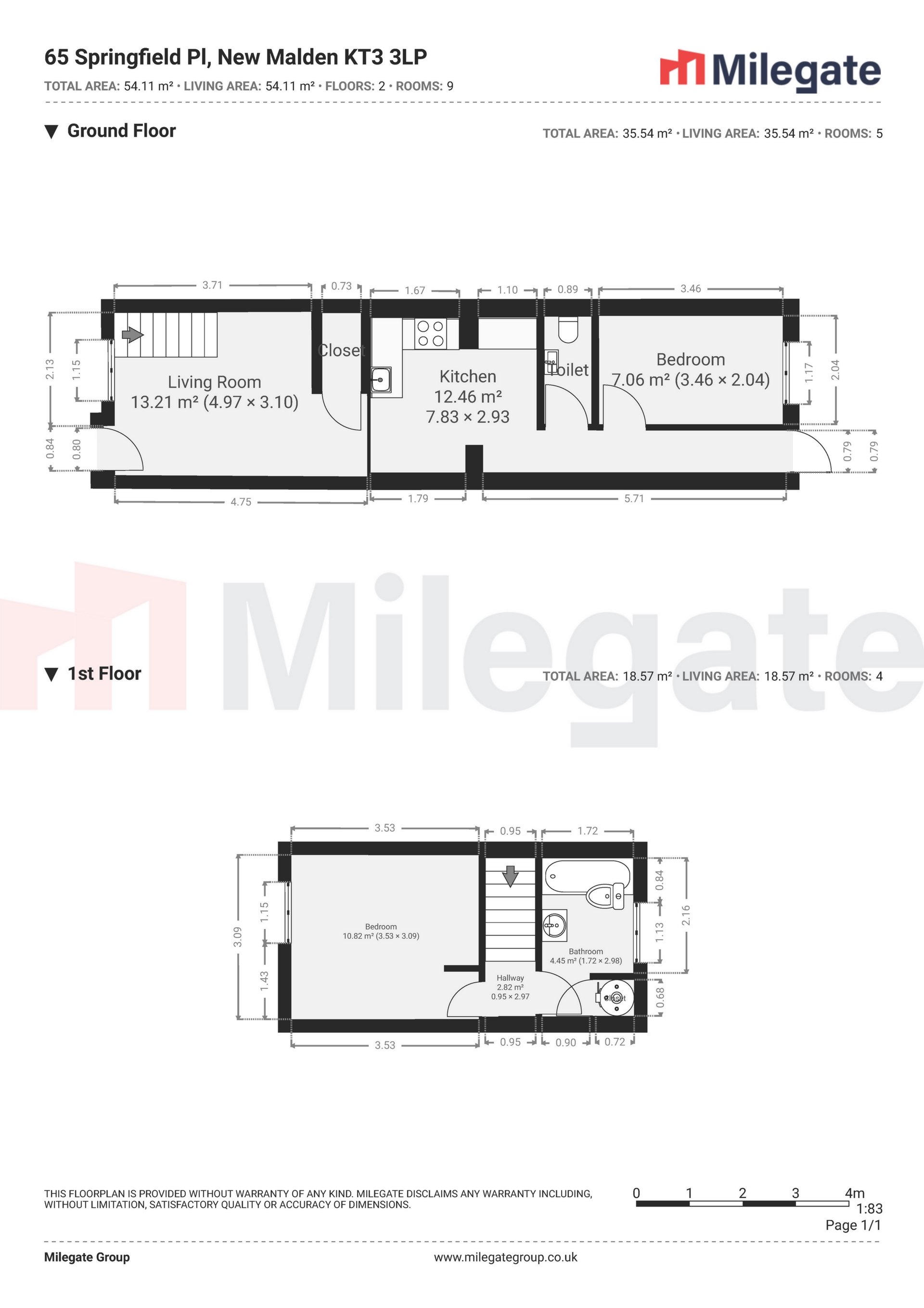 65, Springfield Place, New Malden floorplan