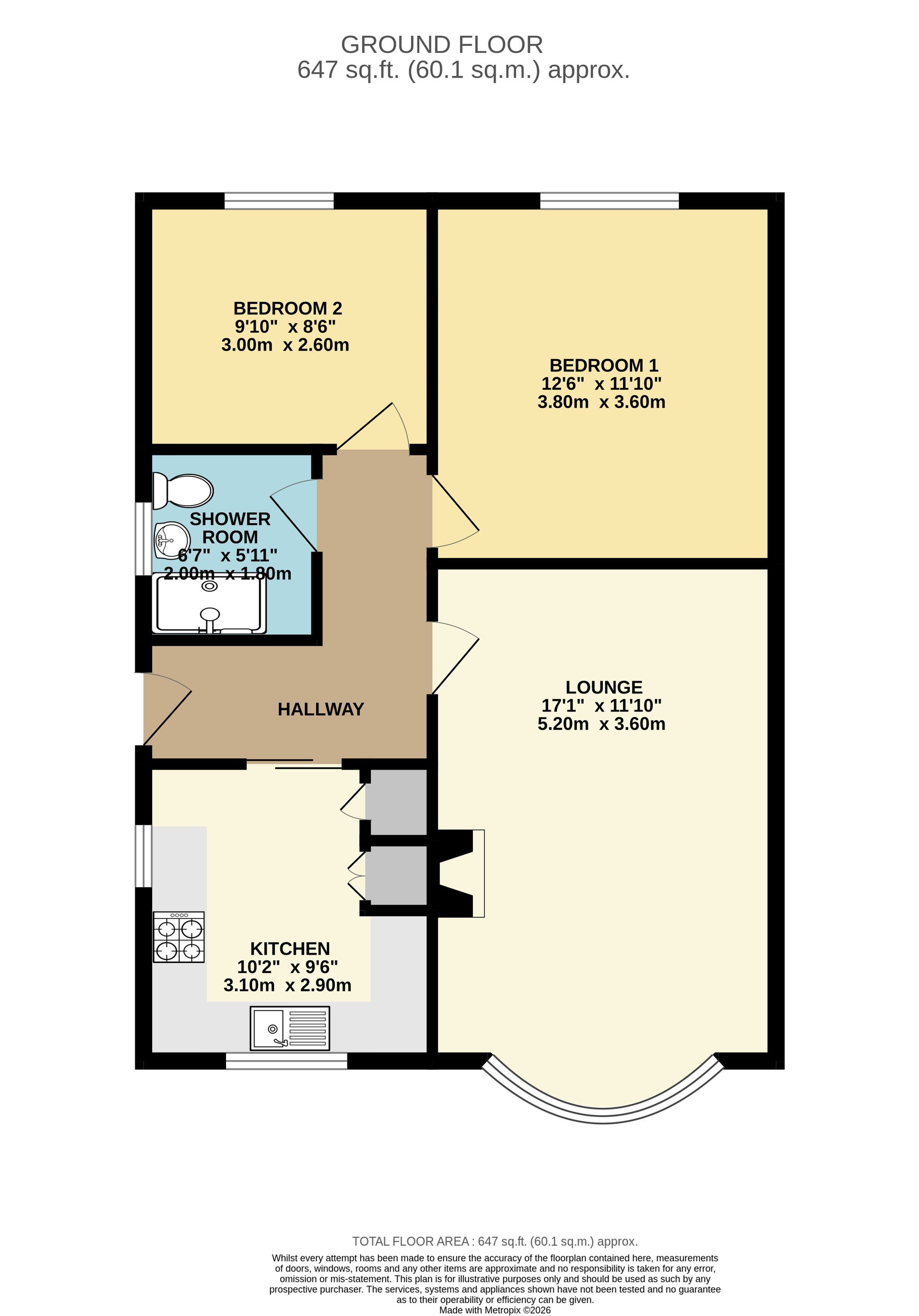 1 Oriel Close, Scarborough floorplan