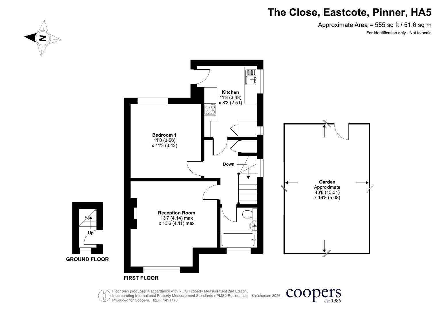 18B, The Close, Pinner floorplan