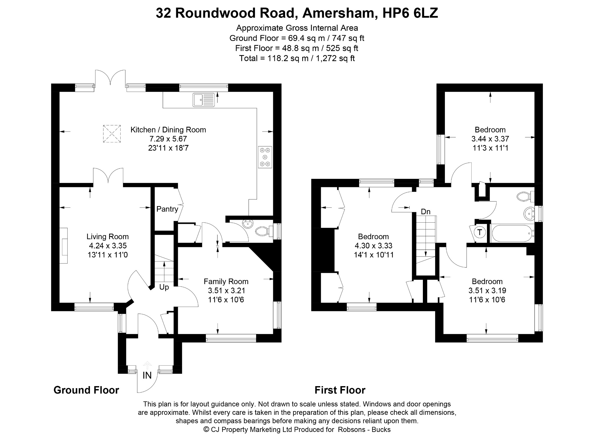 32 Roundwood Road, Amersham floorplan