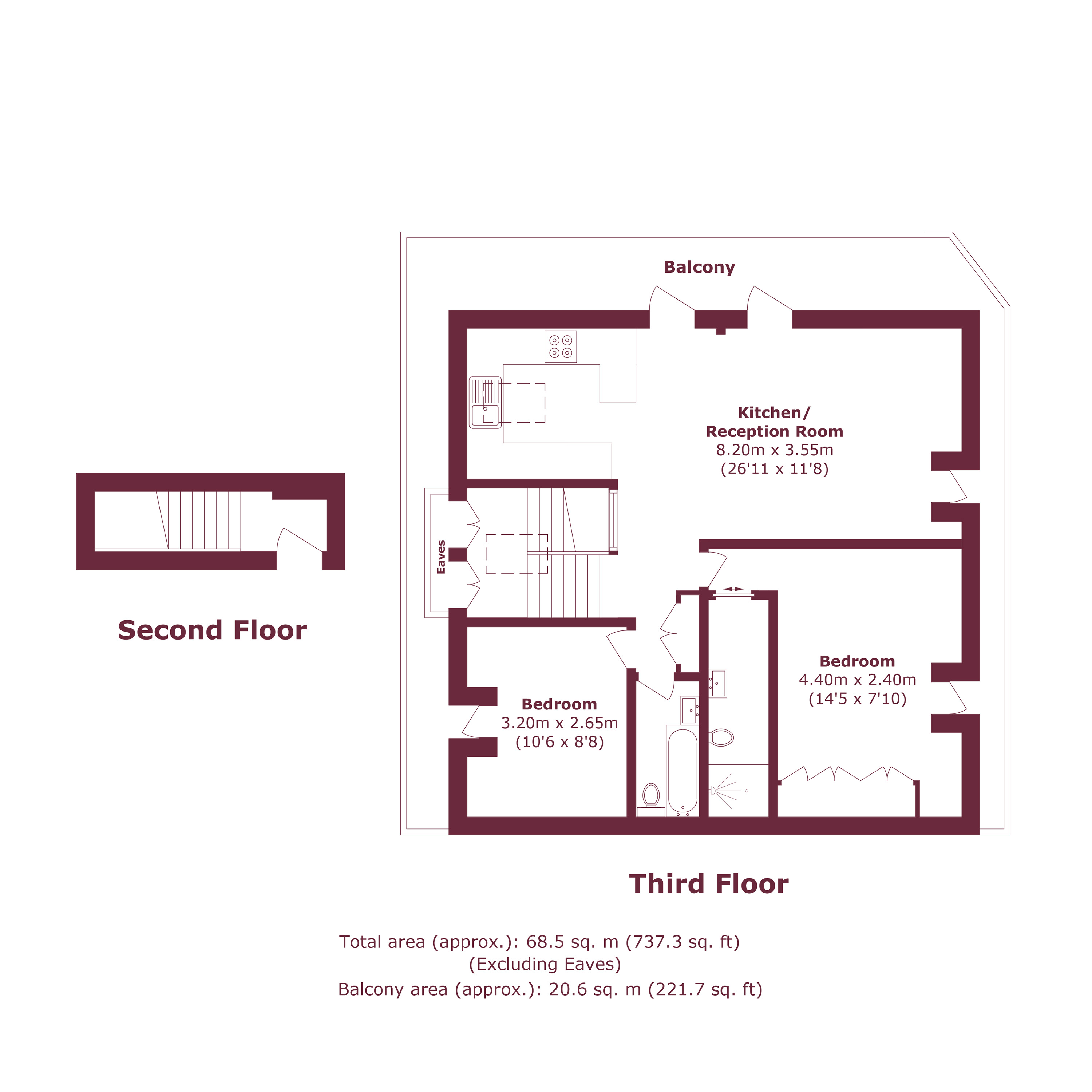 Flat 9, Taverners Court, 30, Grove Road, London floorplan