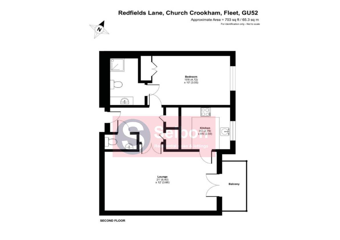 64 Keble Court, Redfields Lane, Fleet floorplan