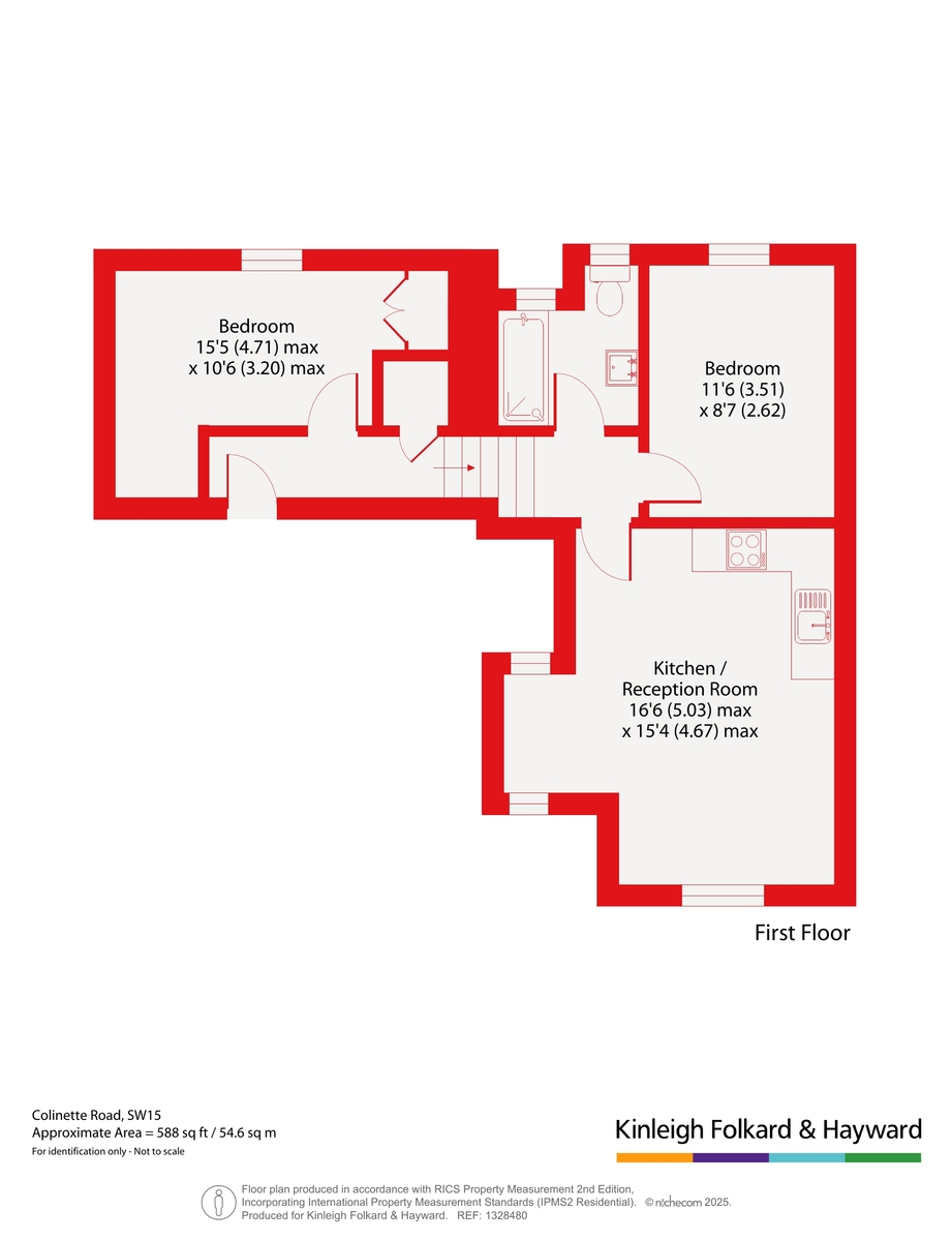 Flat 6, 22, Colinette Road, London floorplan