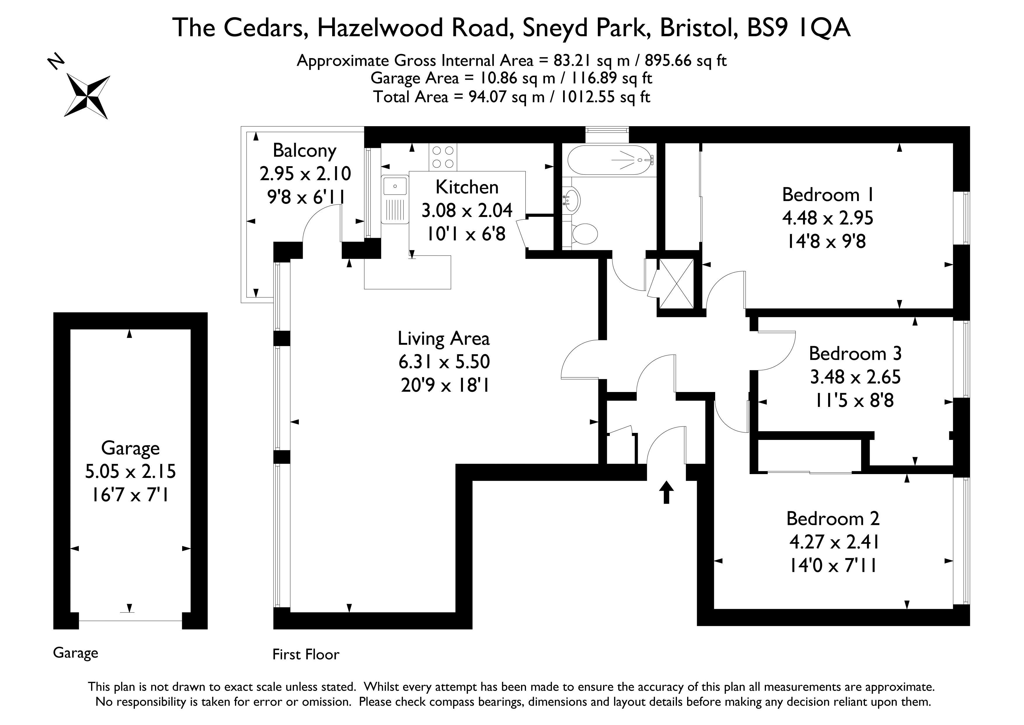 Flat 4 The Cedars, Hazelwood Road, Bristol floorplan