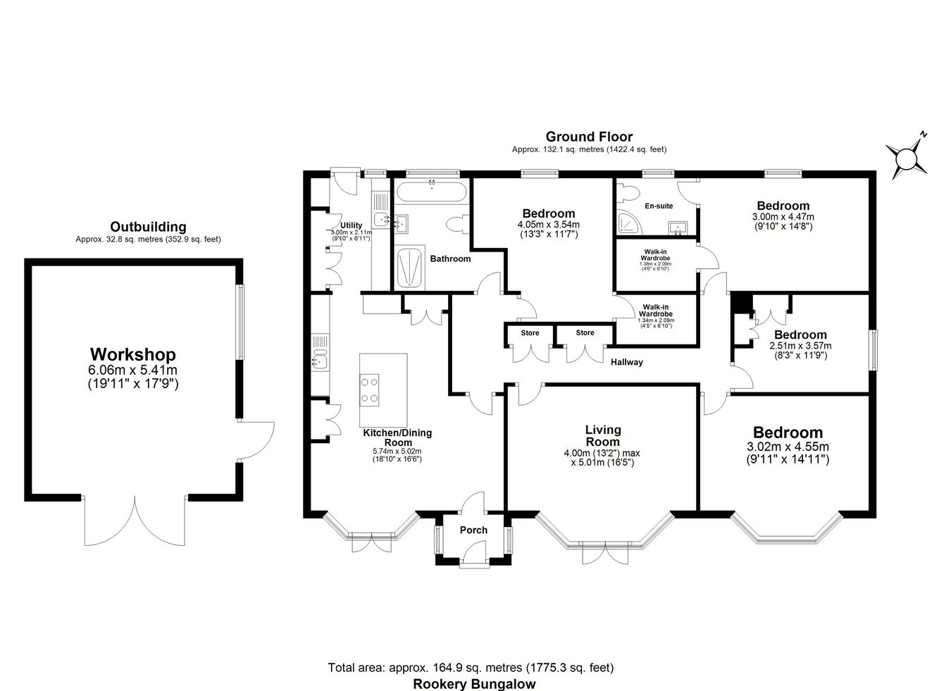 Rookery Bungalow, Mill Road, Stowmarket floorplan