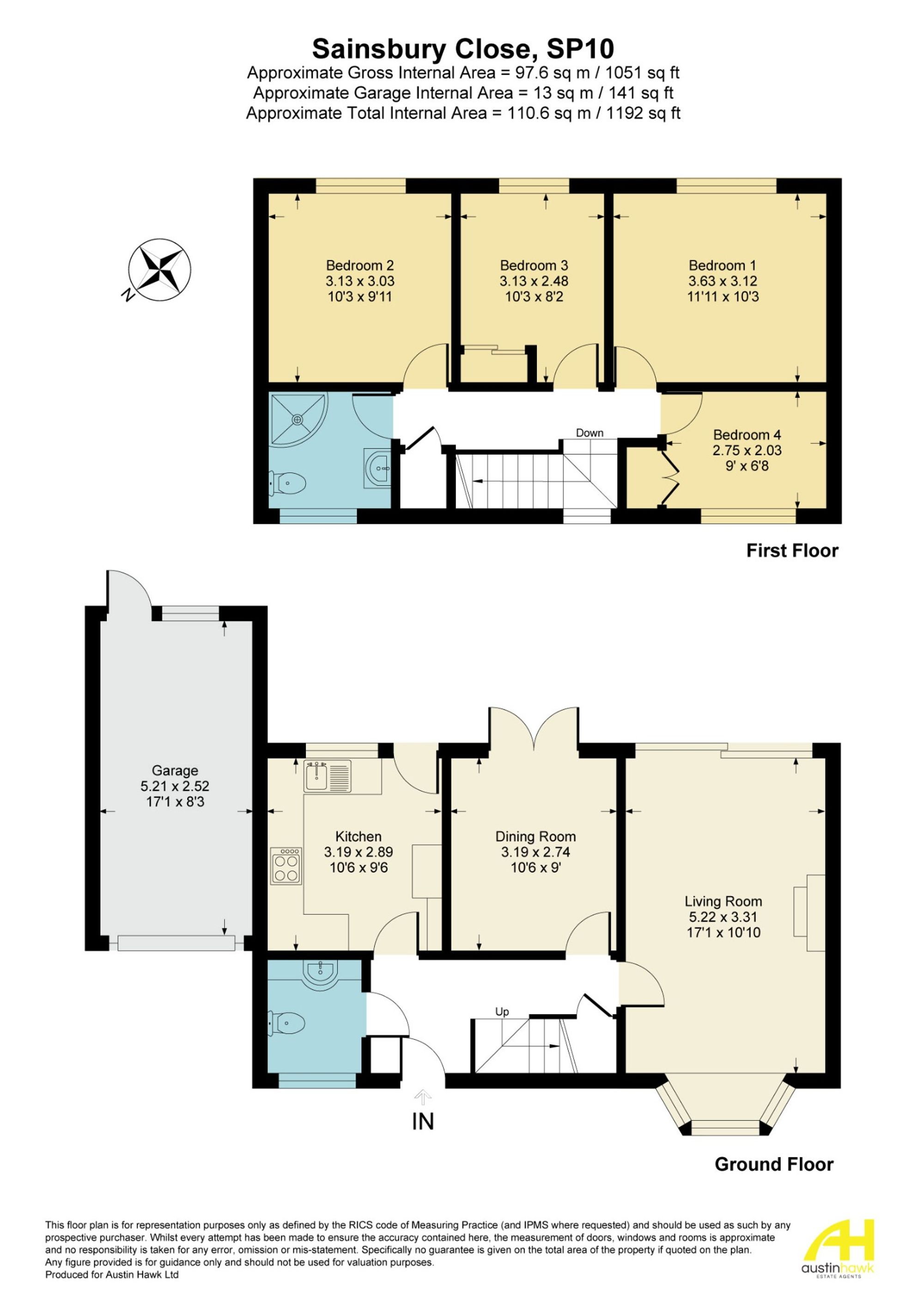 4 Sainsbury Close, Andover floorplan