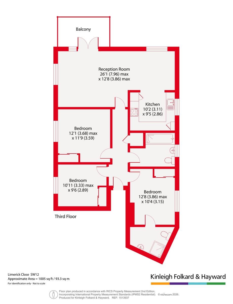Flat 10, 8, Limerick Close, London floorplan