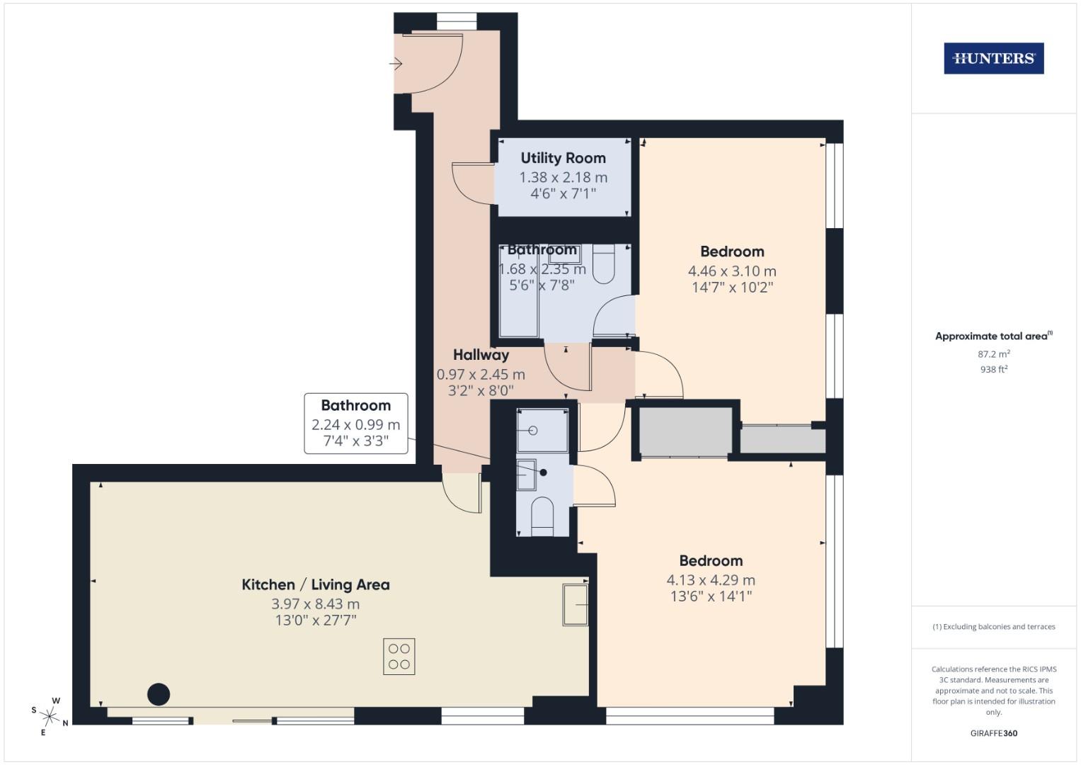 179 The Hawkins Tower, Admirals Quay, Ocean Way, Southampton floorplan