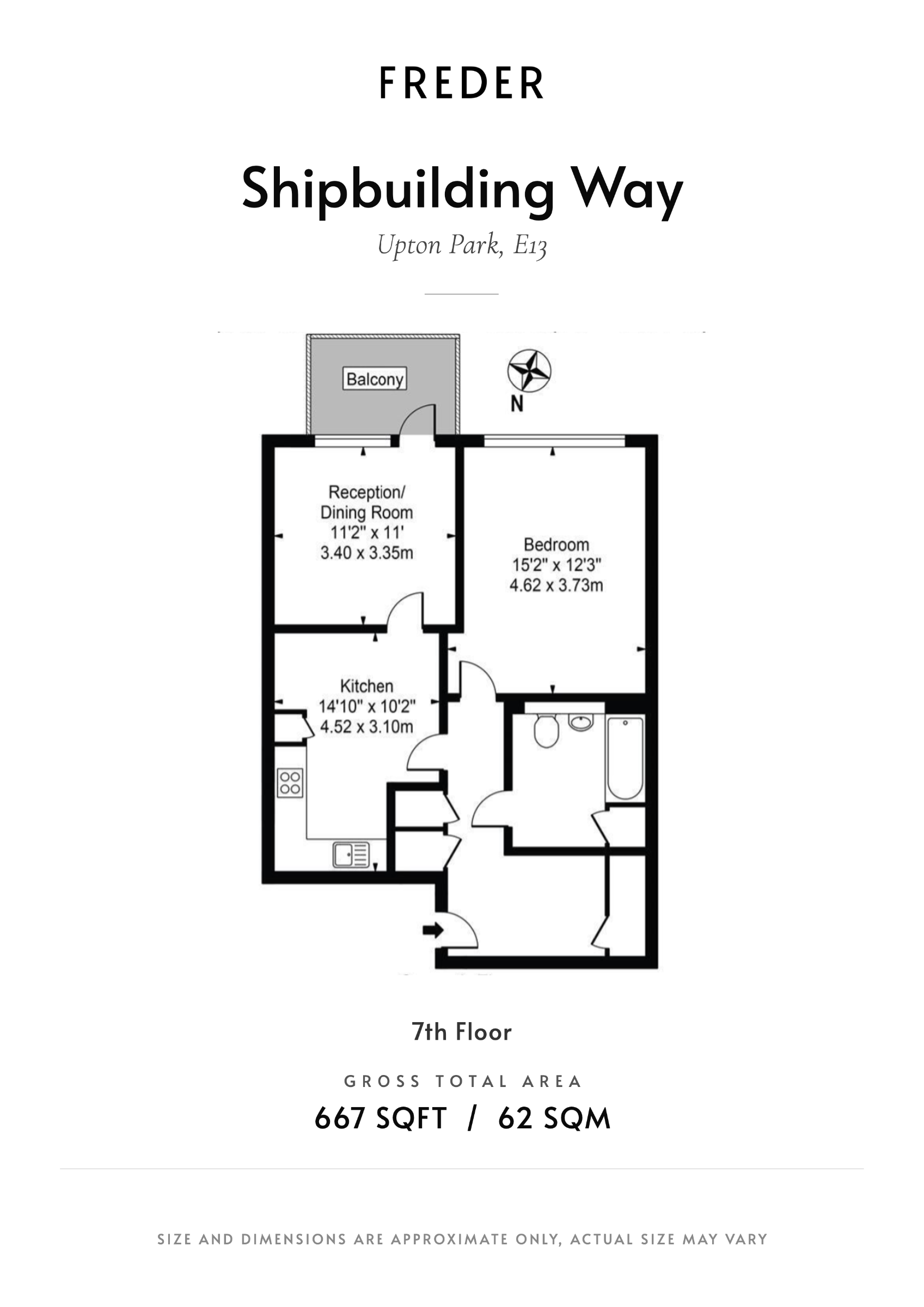 Flat 145, Chamberlain Court, London floorplan