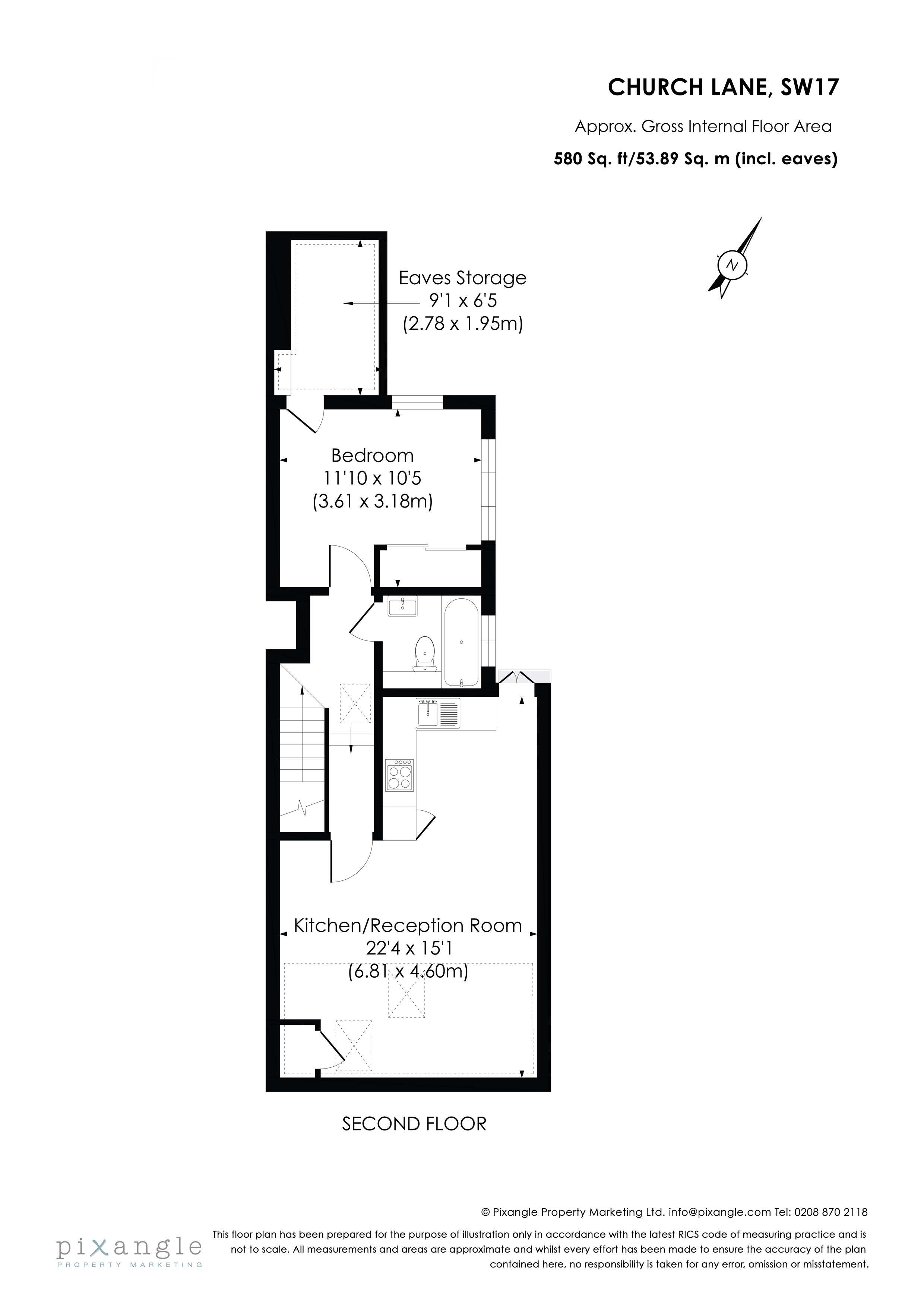 Church Lane, London, SW17 floorplan