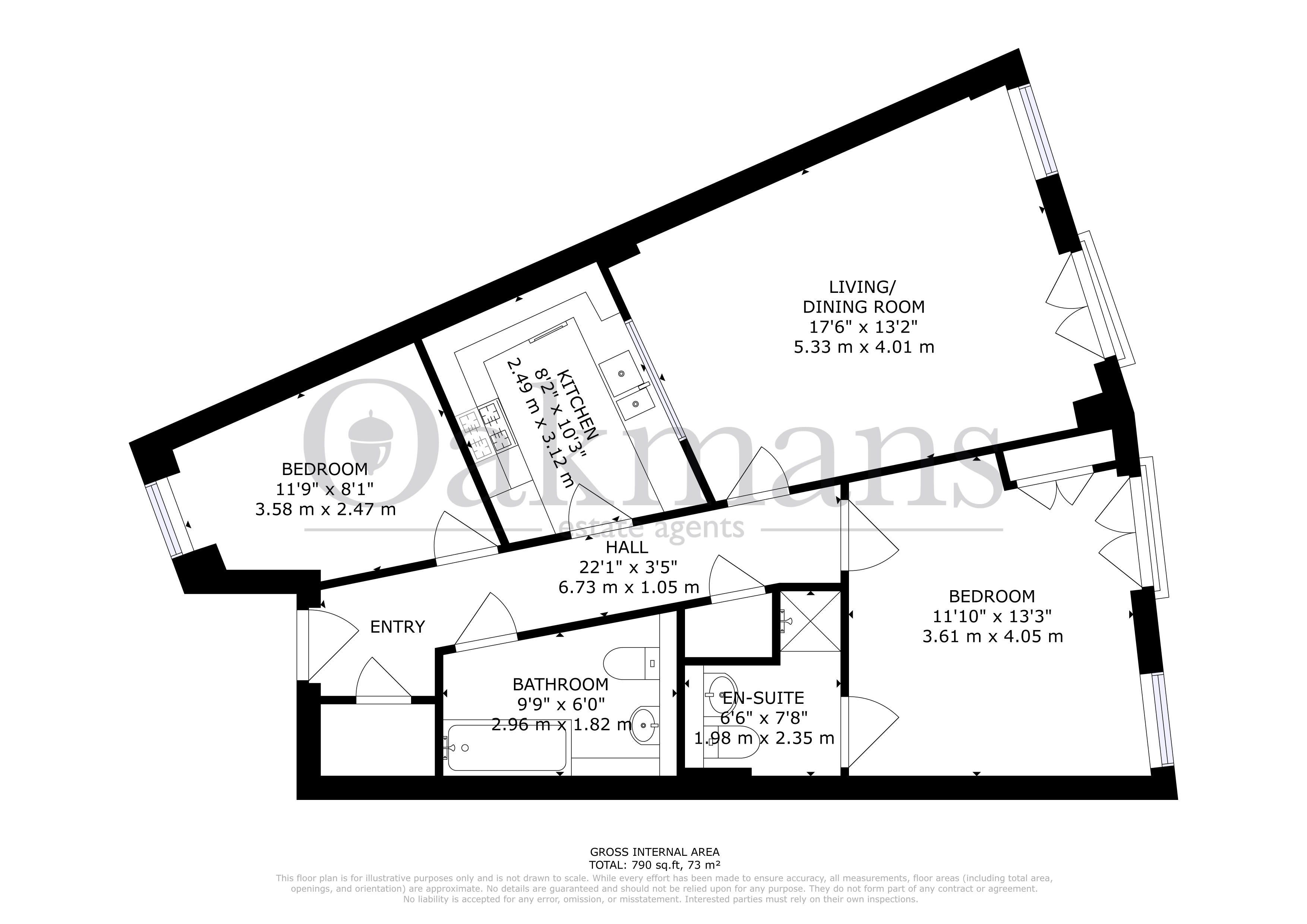 FLAT 9, WATERSIDE COURT, BIRMINGHAM floorplan