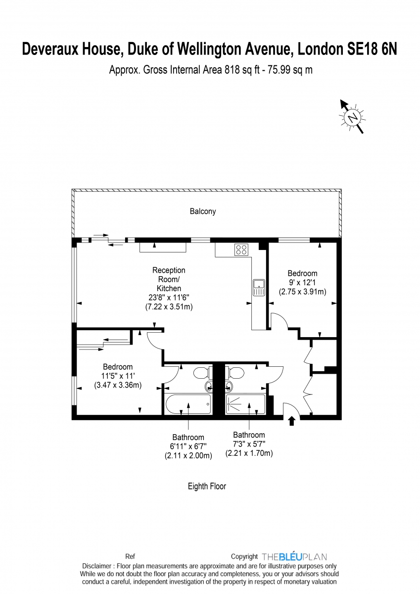 2 Bedrooms Flat to rent in Duke Of Wellington Avenue, London SE18