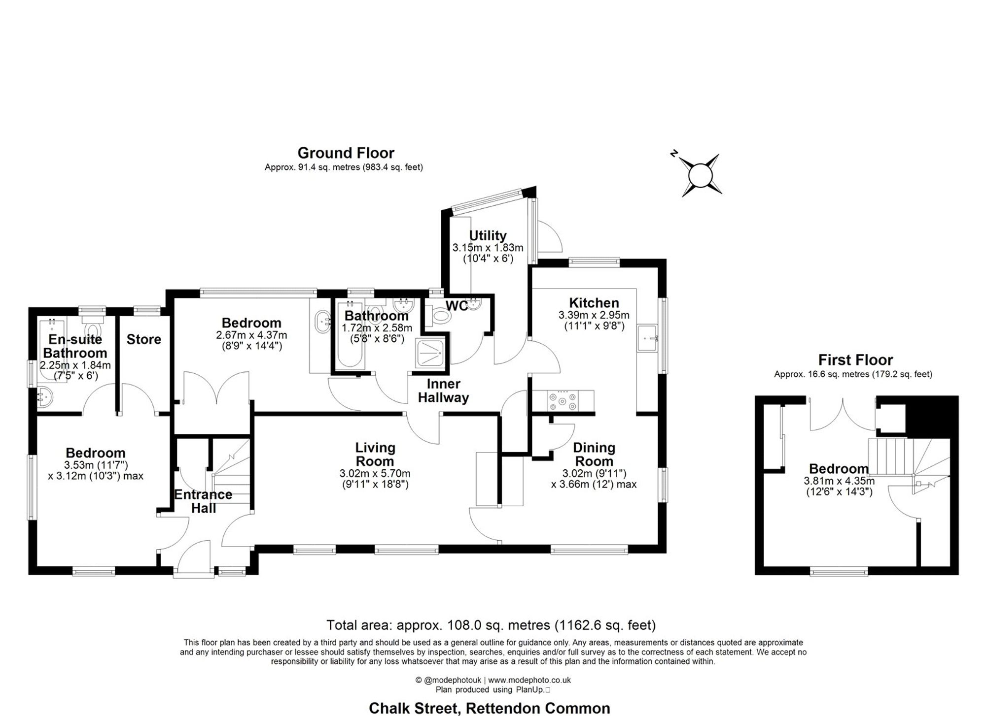 The Cot Chalk Street, Chelmsford floorplan