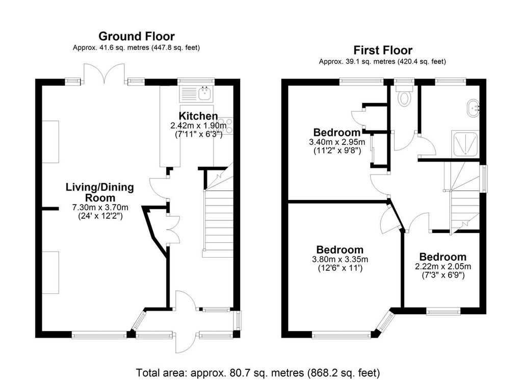 32, Iverna Gardens, Feltham floorplan