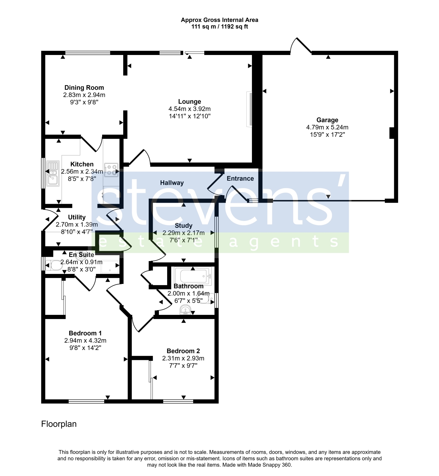 4, Fern Close, Okehampton floorplan